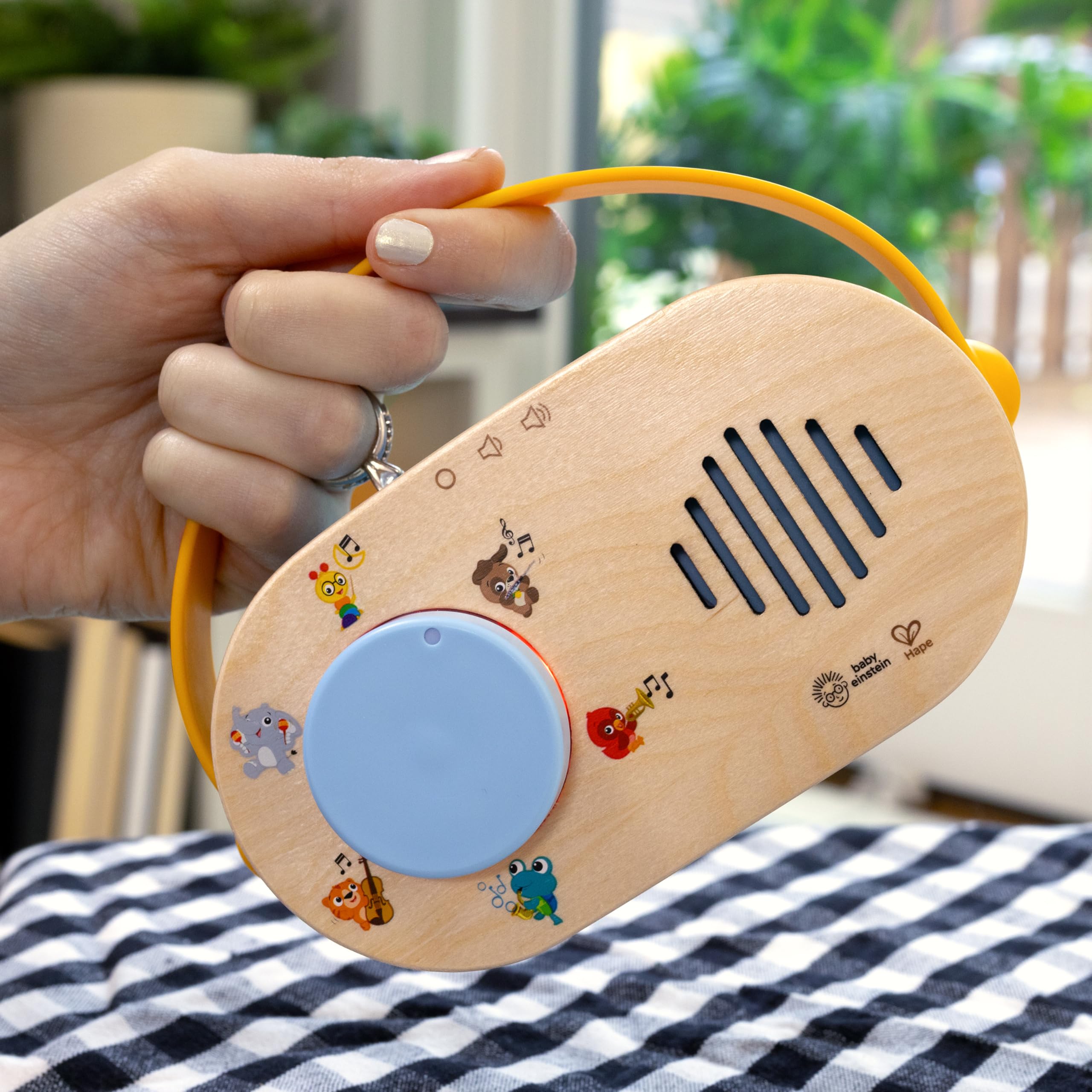 Baby Einstein + Hape Discovery Radio Toy - Musical Light-Up Radio with 30 Melodies & 12 Animal Sounds, Ages 6 Months+ 5