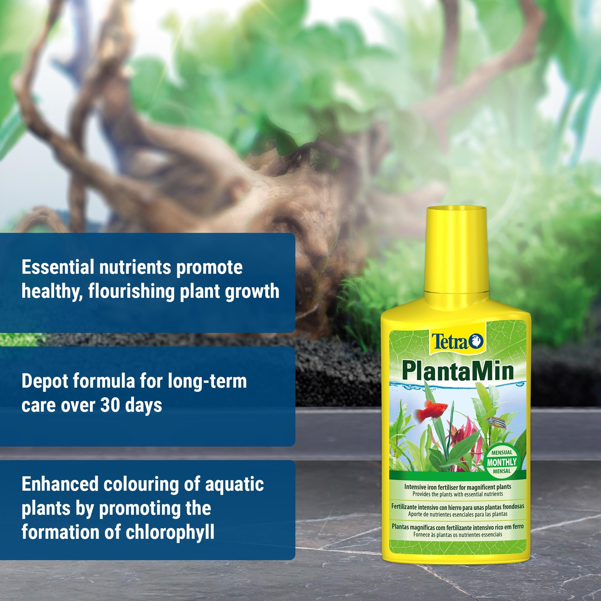 Tetra PlantaMin Universal Liquid Iron Intensive Fertiliser for Aquarium Plants | 250ml
