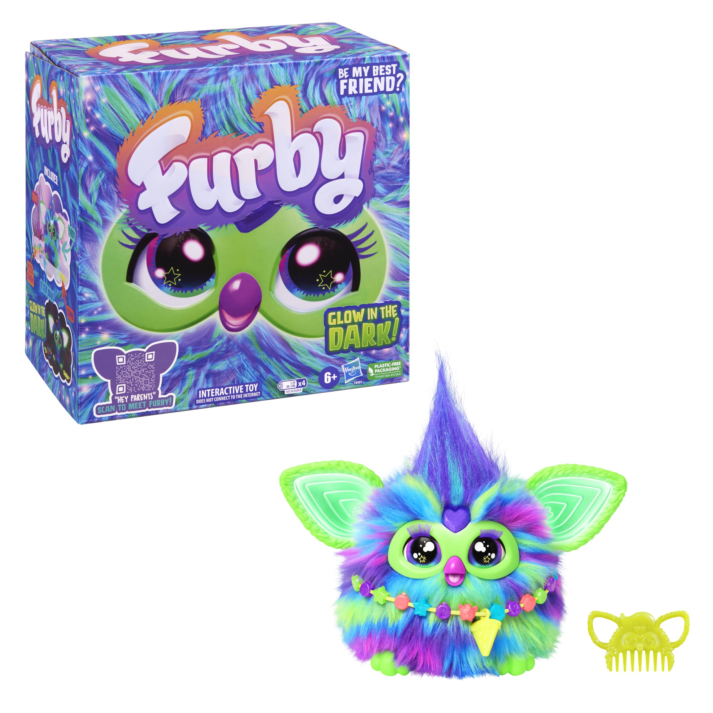 Furby Galaxy Glow in the Dark Interactive Plush Toy - English Version, 6+ Years 3