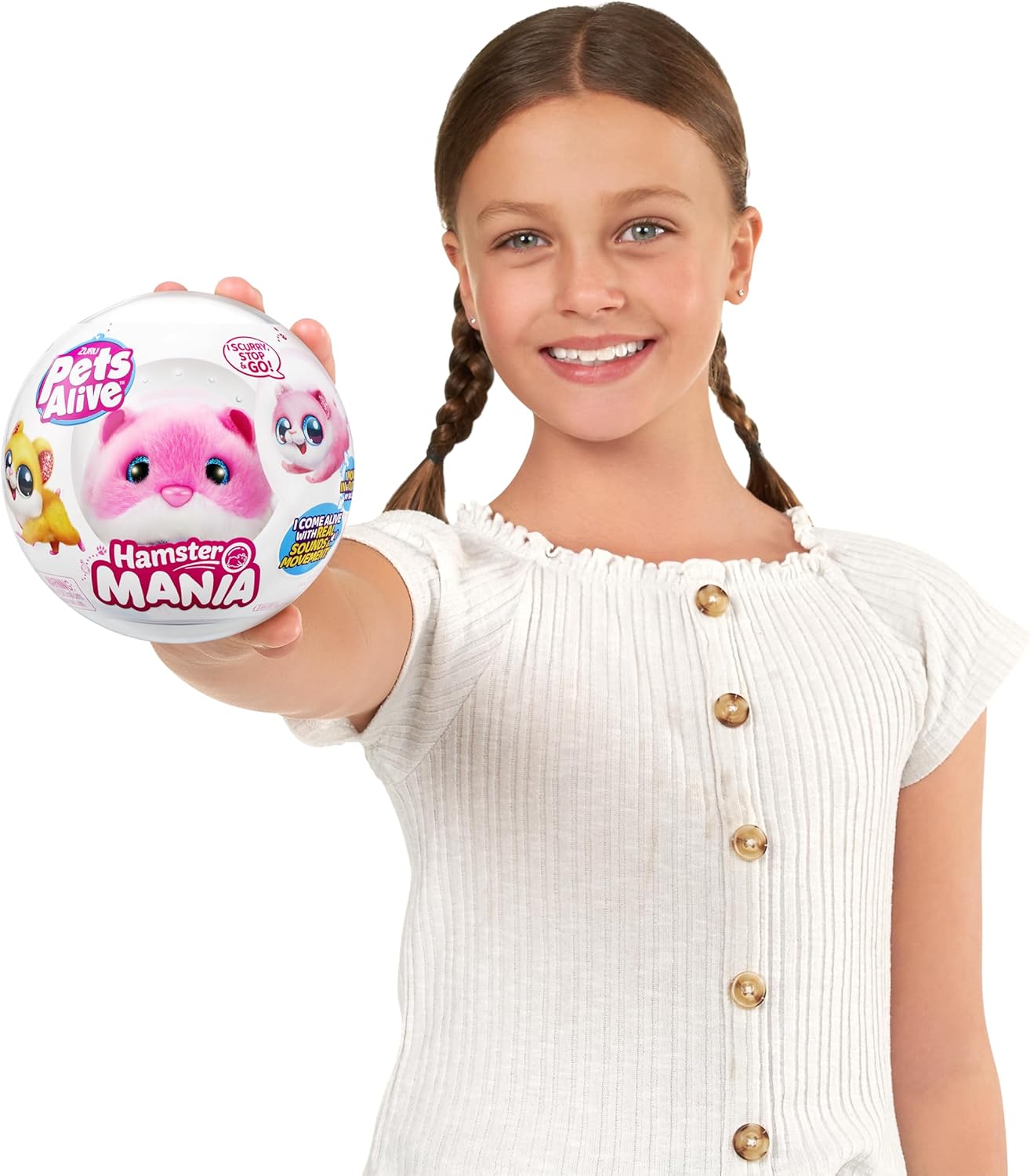 Hamster Mania by ZURU - Interactive Pink Hamster Toy with Real Sounds & Movements 4