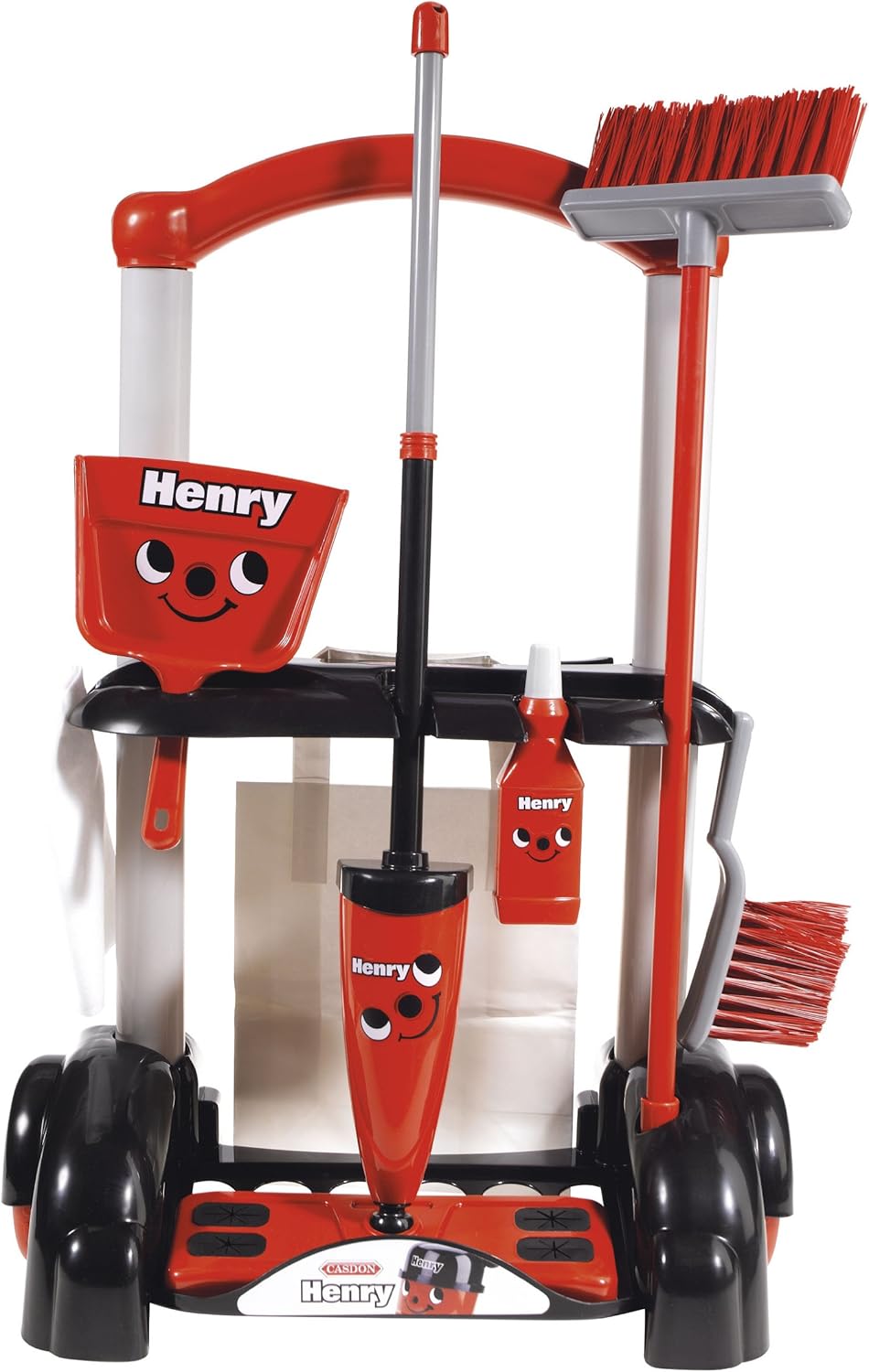 Casdon Henry Cleaning Trolley - Pretend Play Cleaning Set for Kids 3+