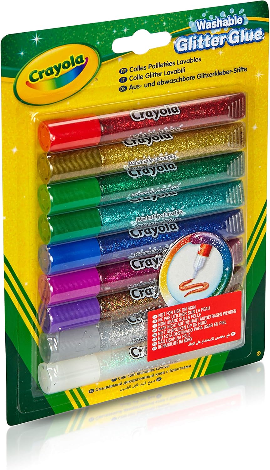 Crayola Washable Glitter Glue - 9-Pack for Arts & Crafts 3