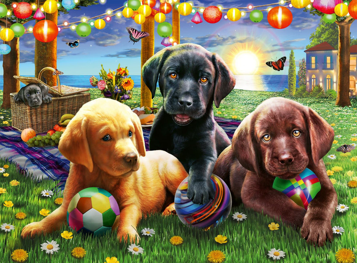 Ravensburger Puppy Picnic Jigsaw Puzzle - 100 Extra Large Pieces, Age 6+