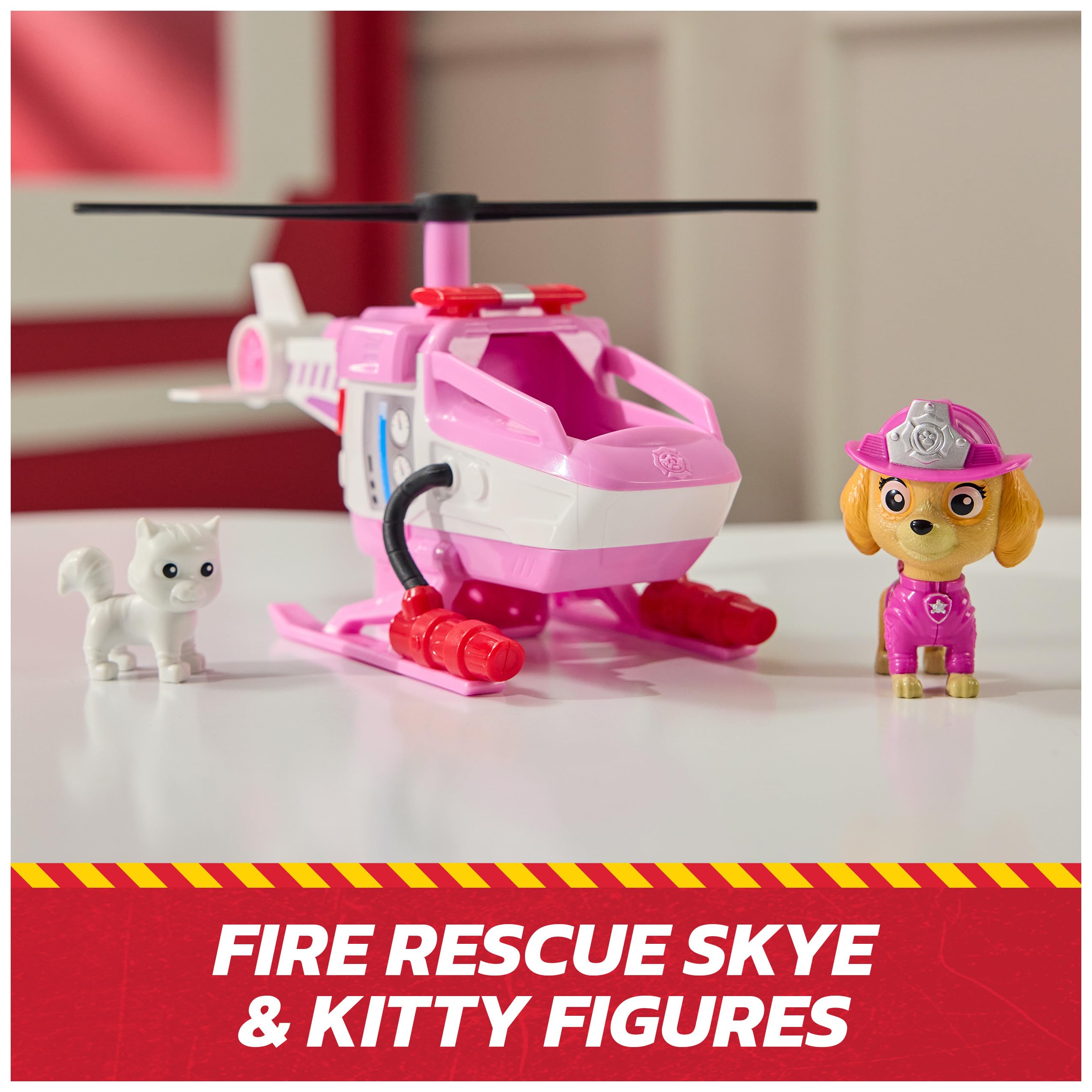 Paw Patrol Skye Rescue Fire Chopper Playset with Action Figure and Kitty Friend | Ages 3+ 3