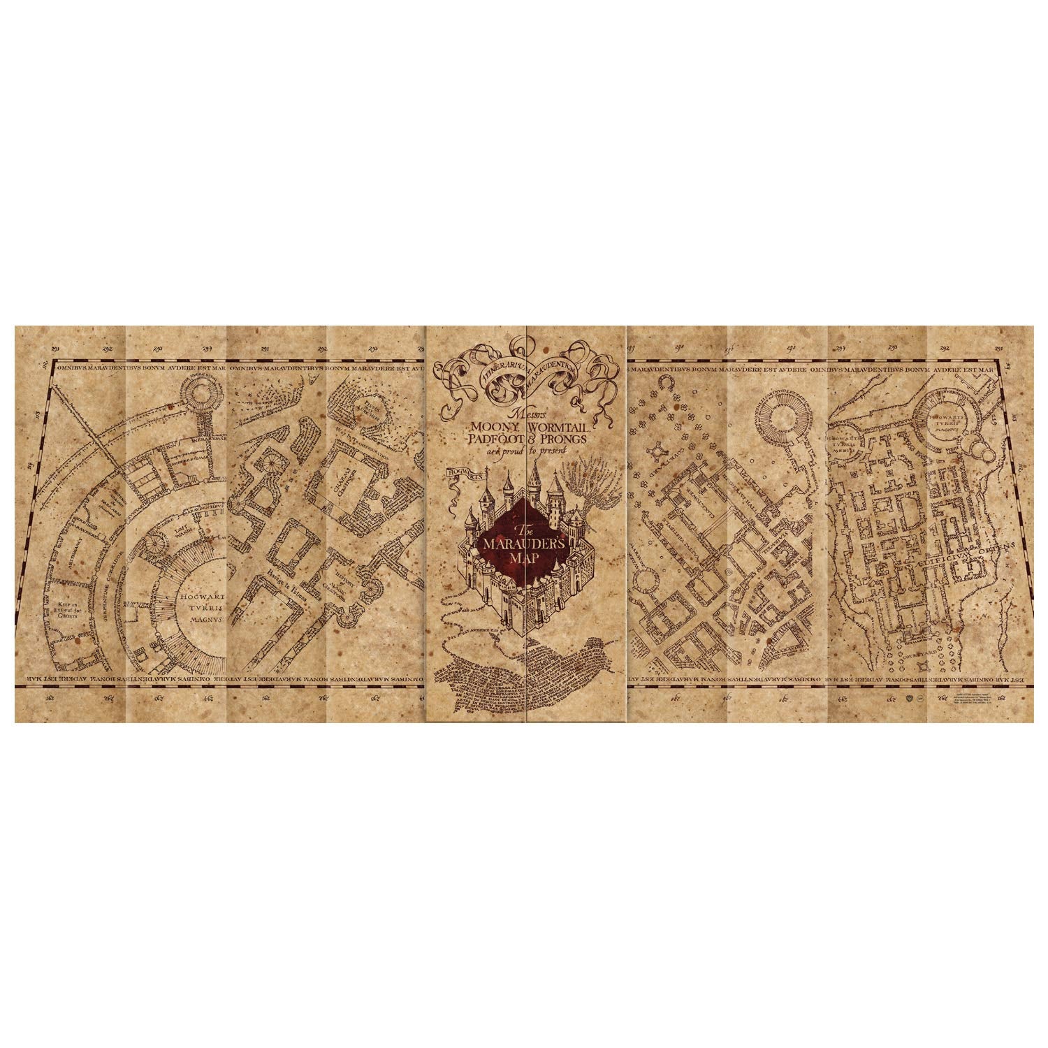 The Noble Collection Harry Potter Marauders Map 1000pc Jigsaw Puzzle - 35 x 13in 5