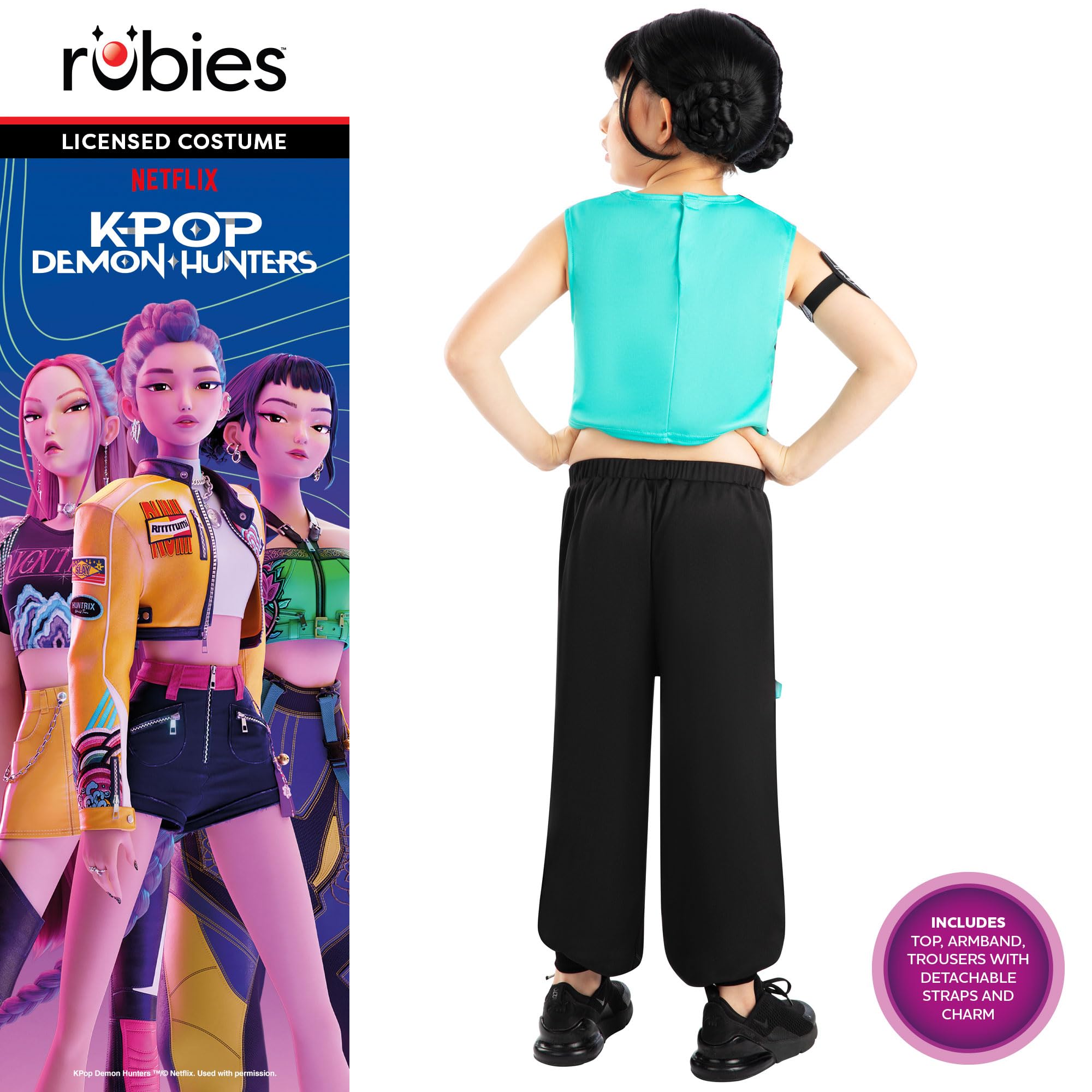 Rubies Official K-Pop Demon Hunters Zoey Child Costume - Size 7-8 Years | Polyester 2
