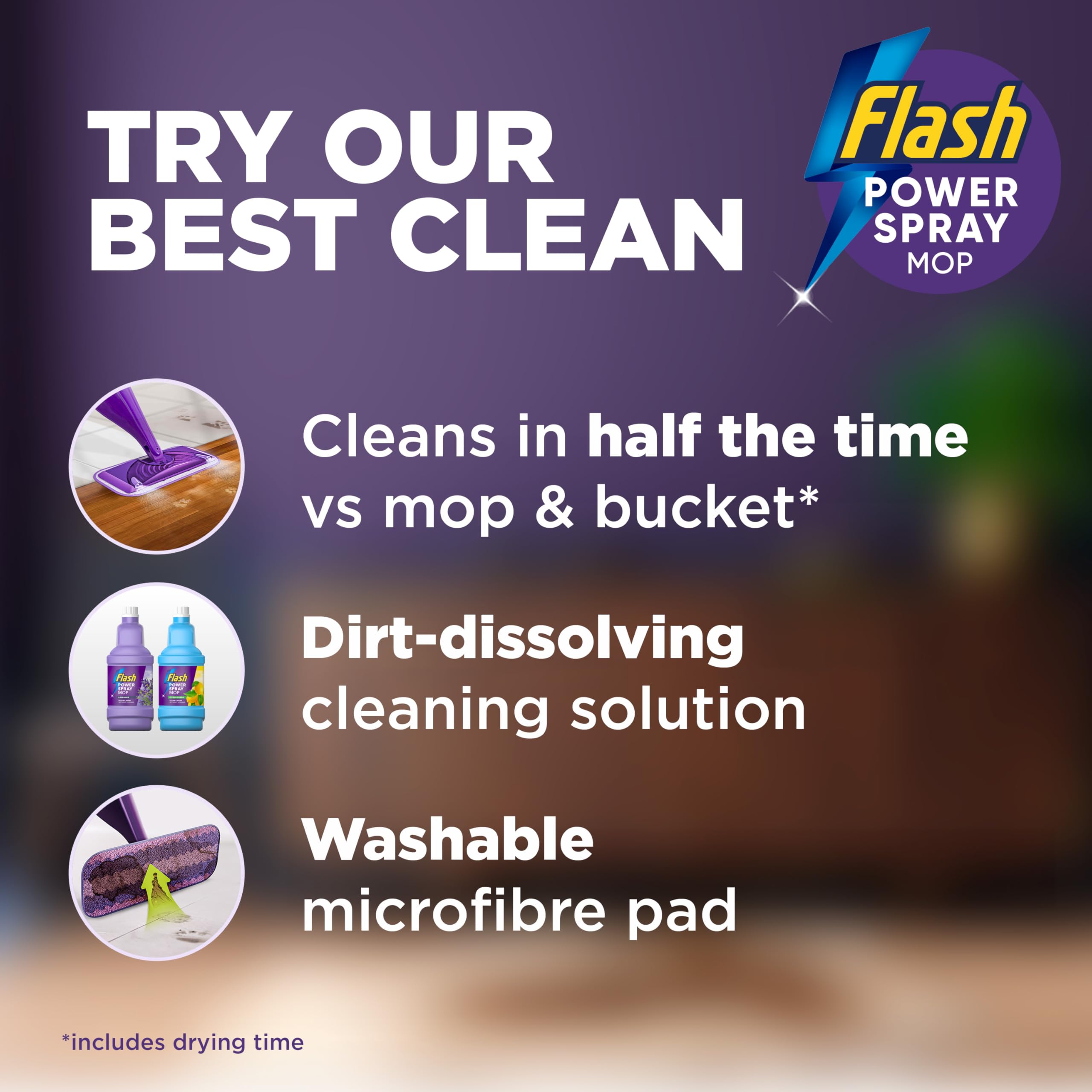 Flash Powermop Floor Cleaner Starter Kit - Spray Mop with Washable Microfiber Pad 11