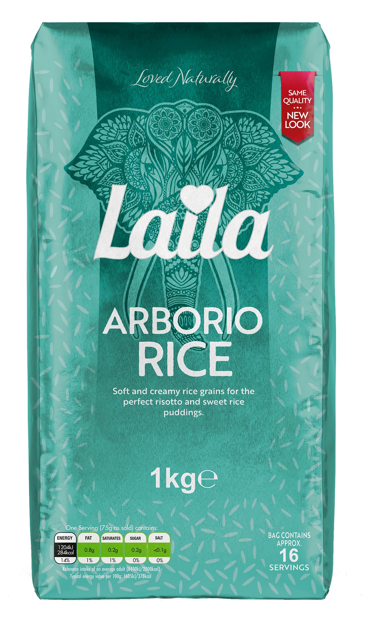LAILA Arborio Rice Short Grain for Risotto | 1kg Brick Pack 1