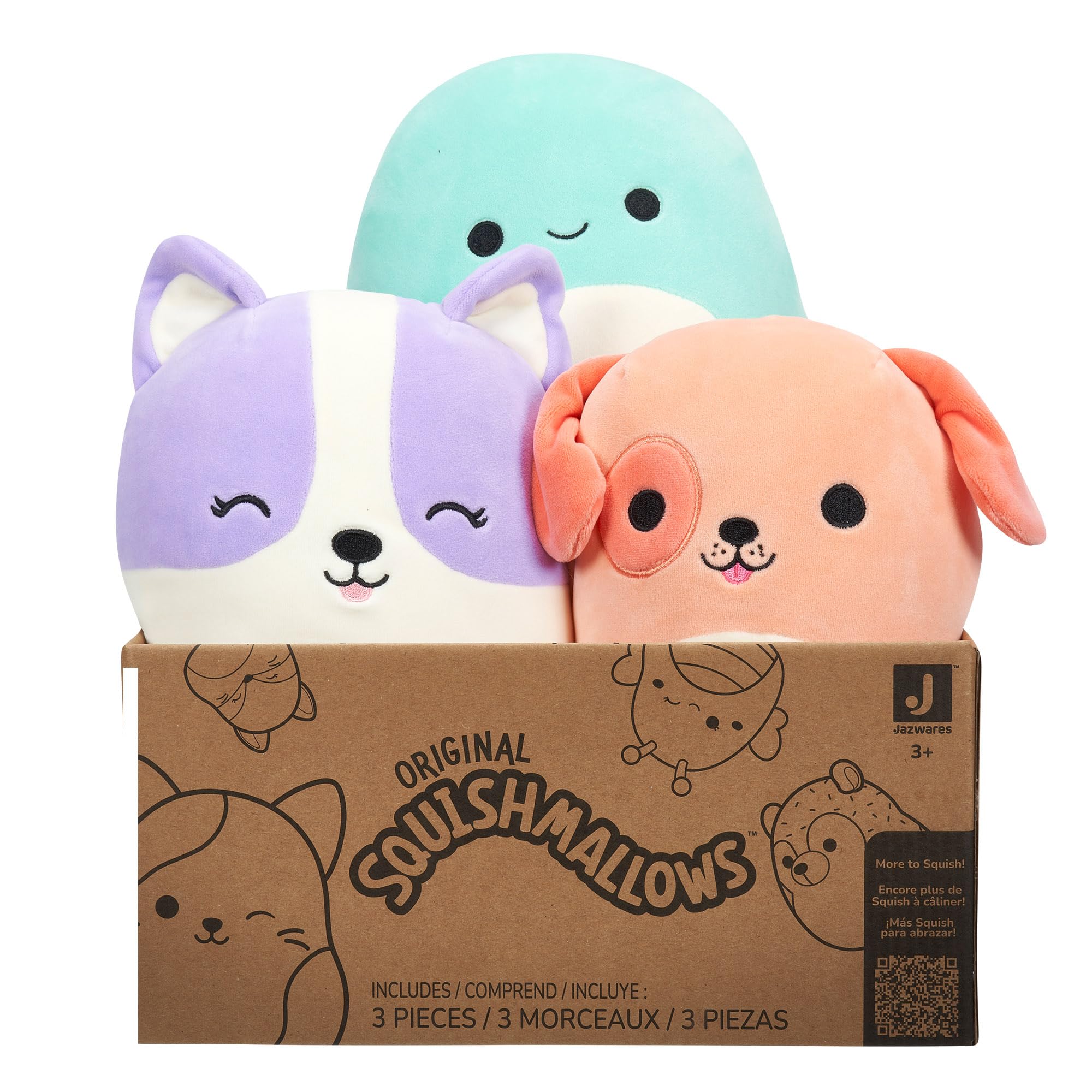 Squishmallows Original 8-Inch Mystery Pack - 3 Pack Ultrasoft Plush Toys for Kids 7