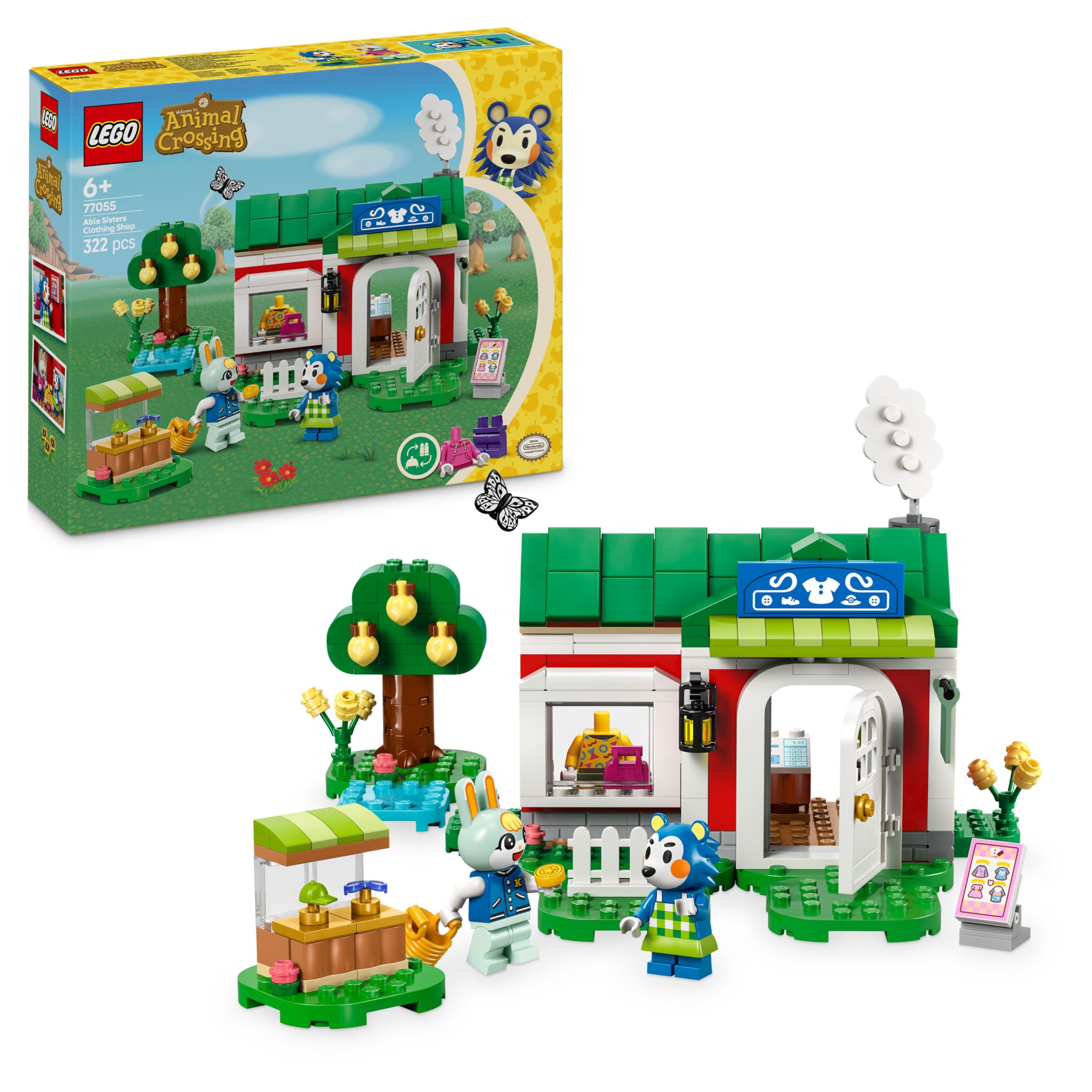 LEGO Animal Crossing Able Sisters Clothing Shop Playset - Building Toy Set for Kids 6+