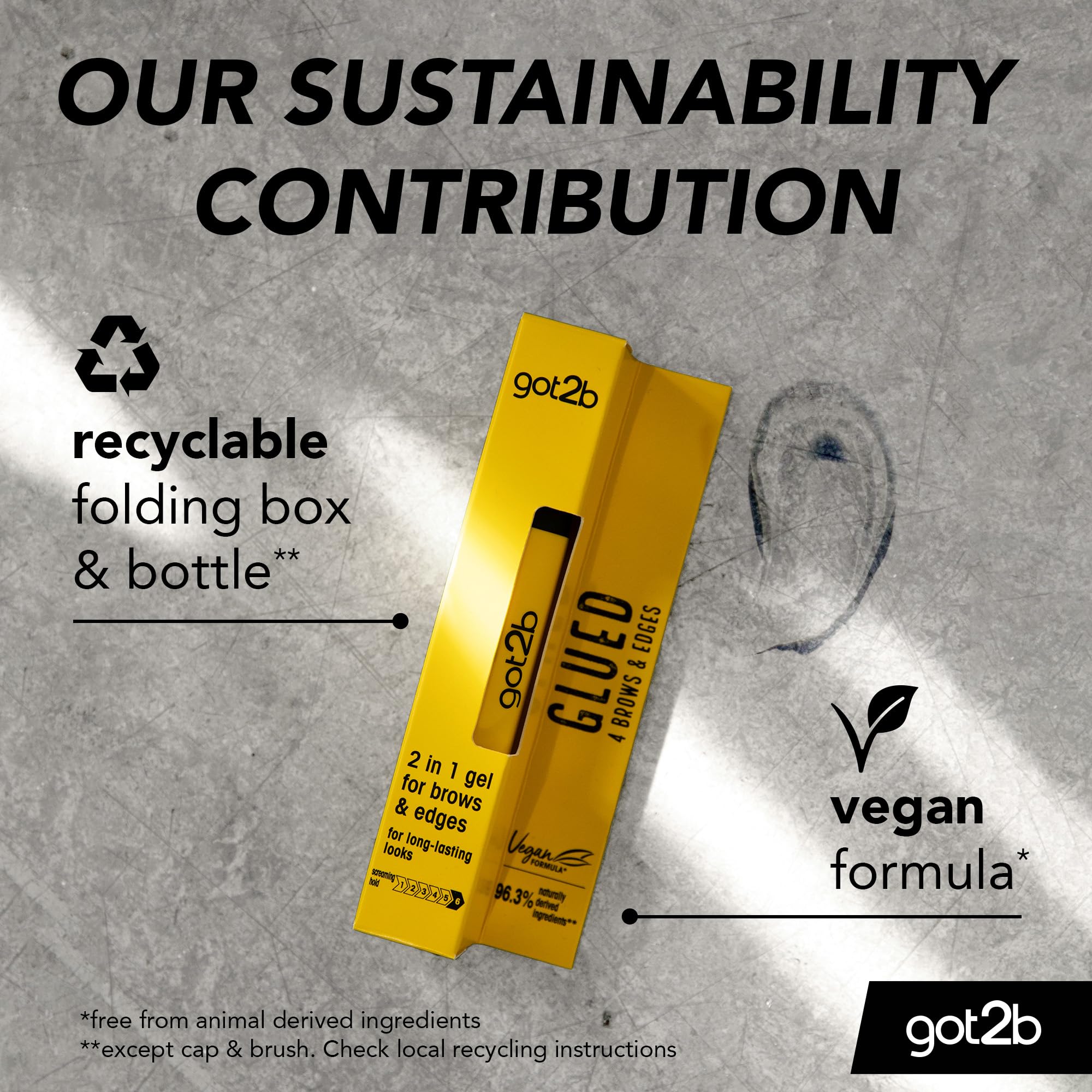 Got2B Glued 4 Brows & Edges Clear 2-in-1 Gel (16 ml) - Screaming Hold Vegan Brow & Edge Styler 8