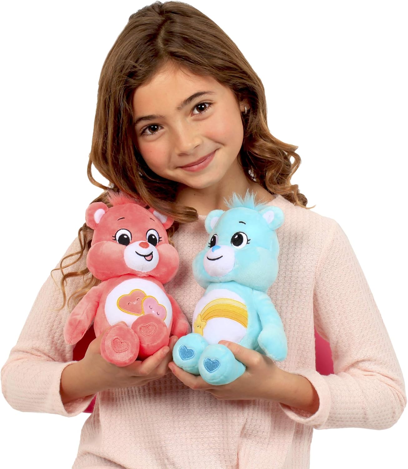 Care Bears Love-A-Lot Bear 22cm Bean Plush - Collectible Pink Teddy for Ages 4+ 6