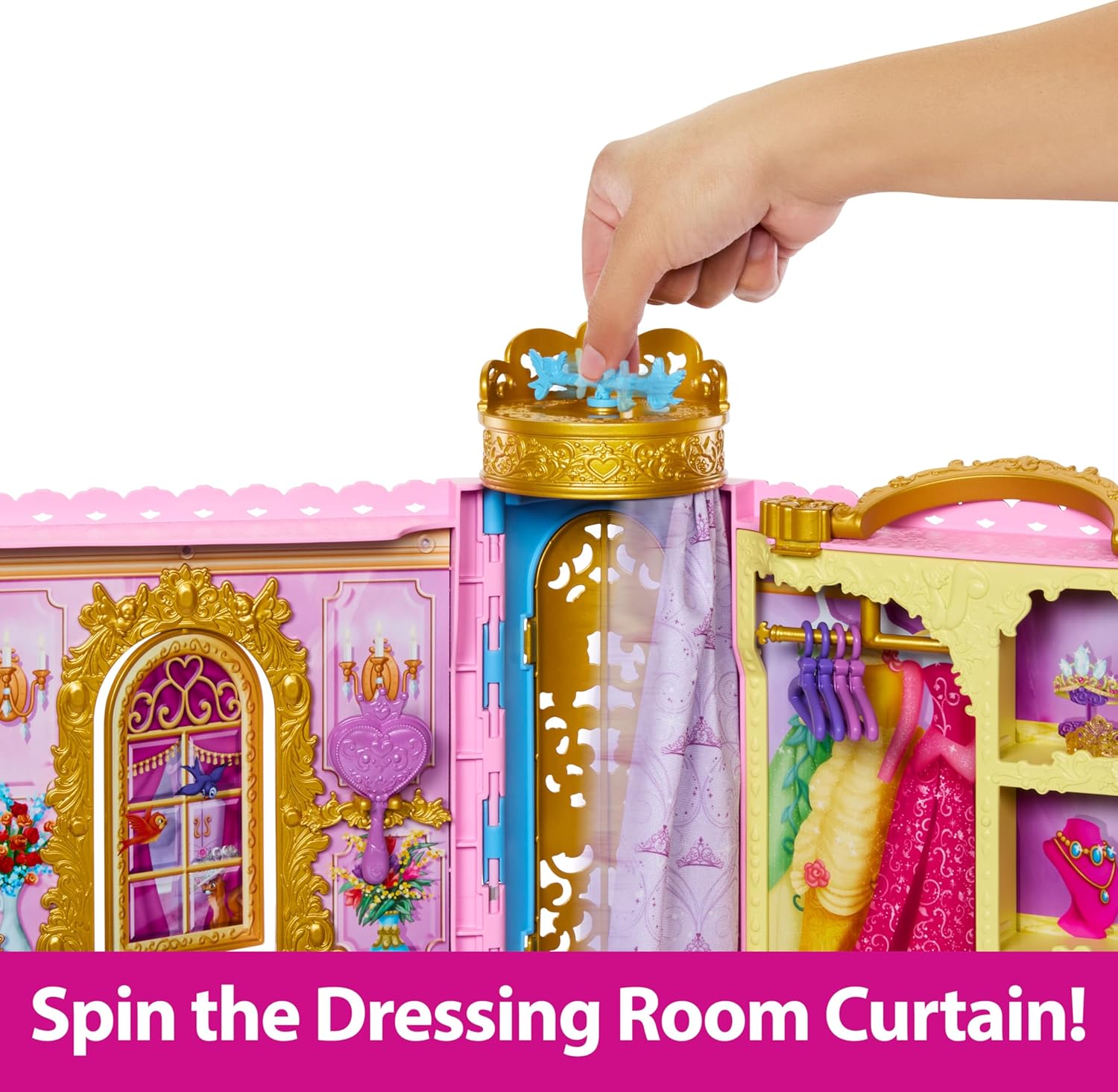 Mattel Disney Princess Closet Playset - 2 Fashions, 25 Accessories, Vanity & Runway 4