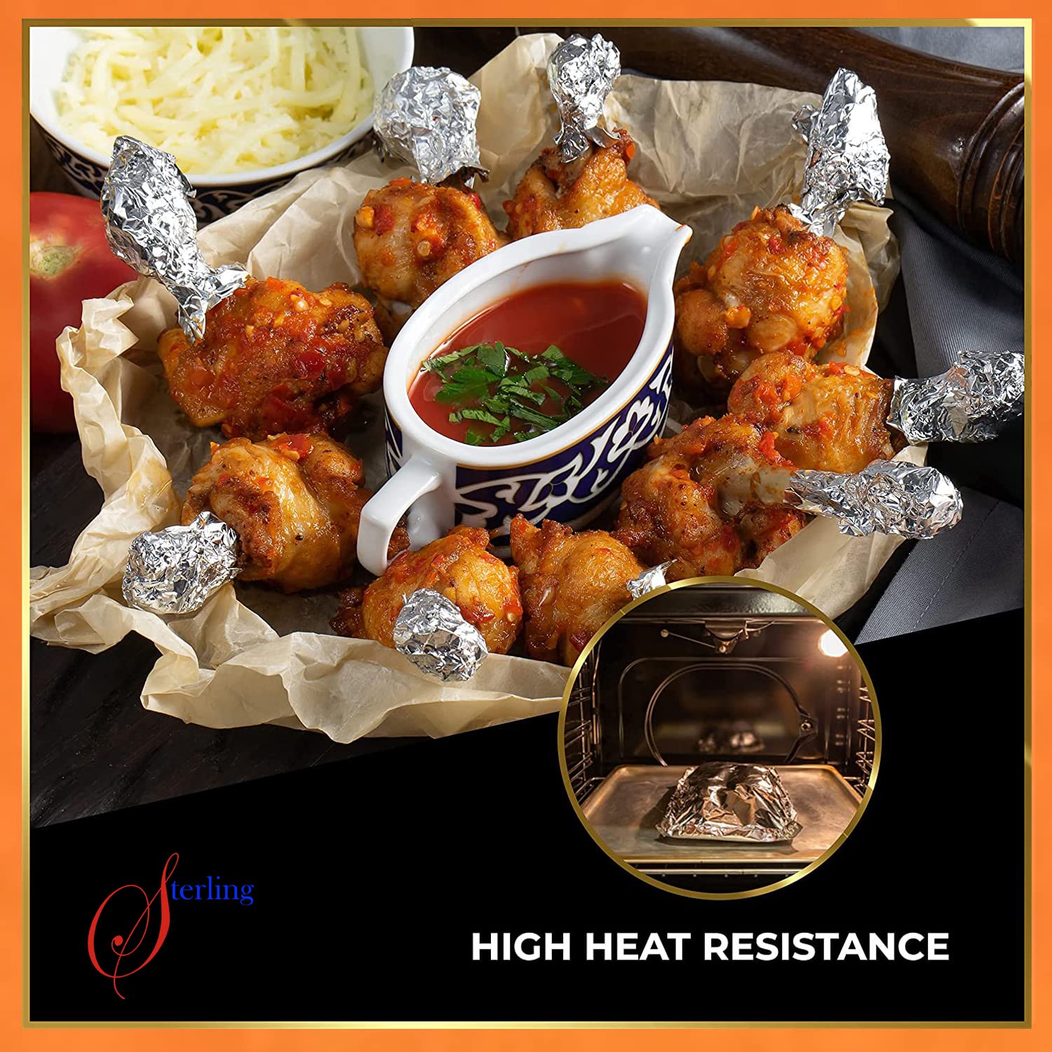 STERLING PRODUCTS 30m Extra Long Heavy Duty Aluminum Foil Roll - 30cm Width 6