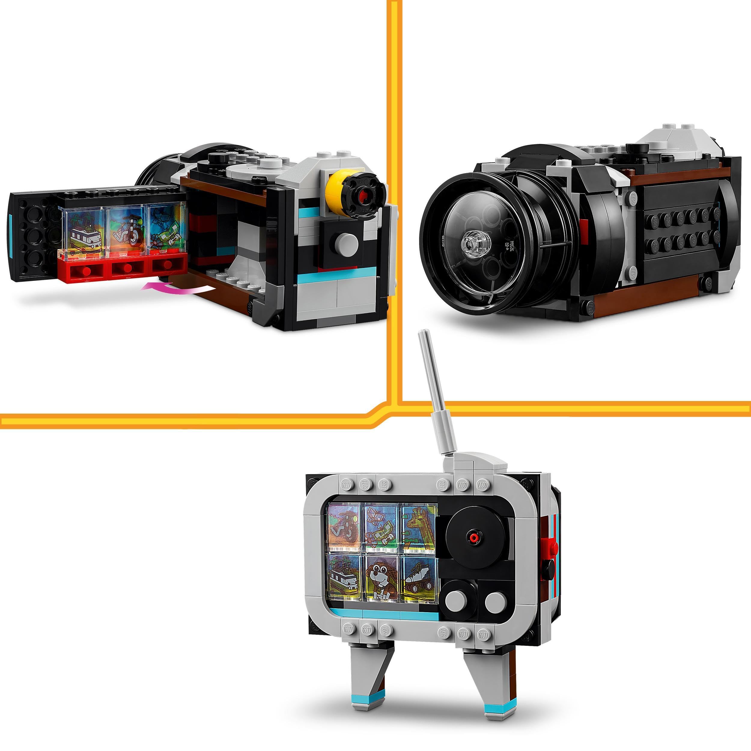 LEGO Creator 3in1 Retro Camera Set - Build a Camera, Video Camera & TV - 261 Pieces for Ages 8+ 4