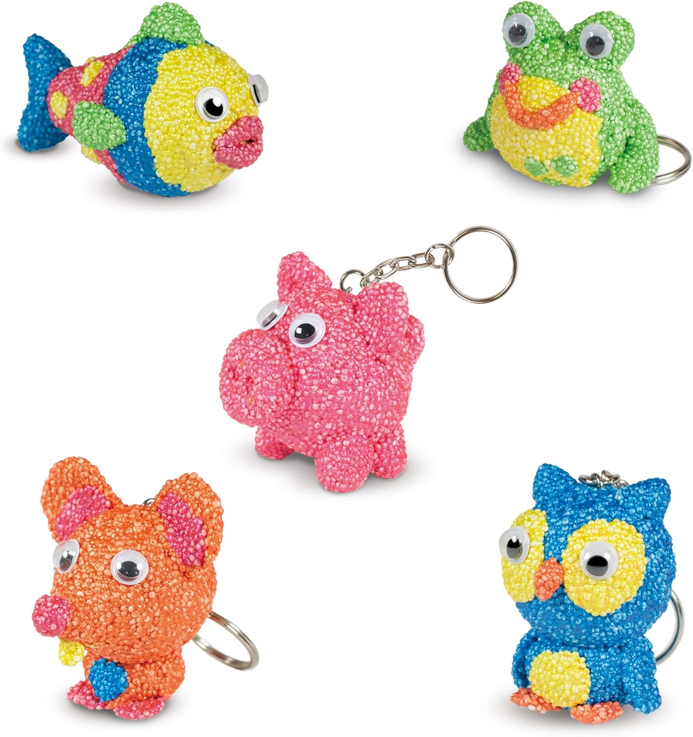 Galt Beady Keyrings Craft Kit - Make 6 Fun Animal Keyrings, Ages 6+