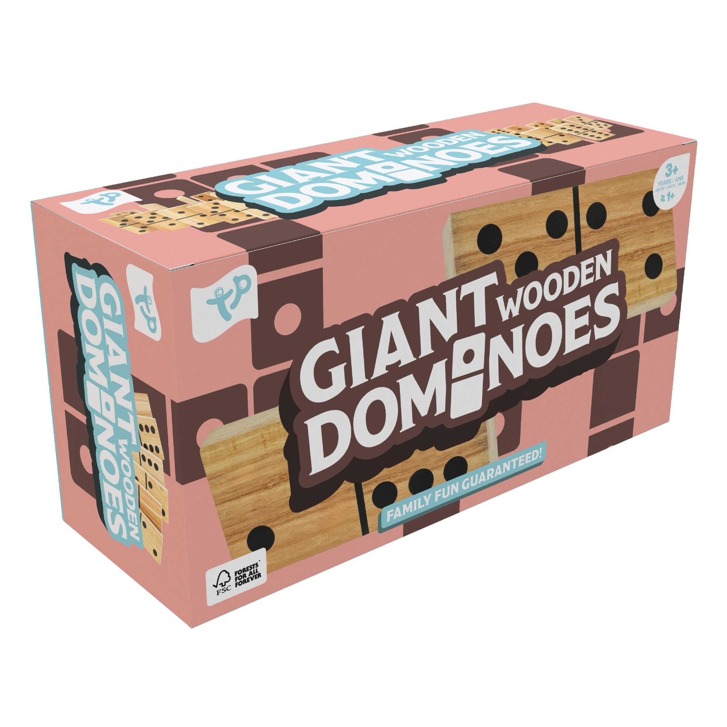 TP Toys Giant Wooden Dominoes Outdoor Family Game with 28 FSC-Certified Tiles 5