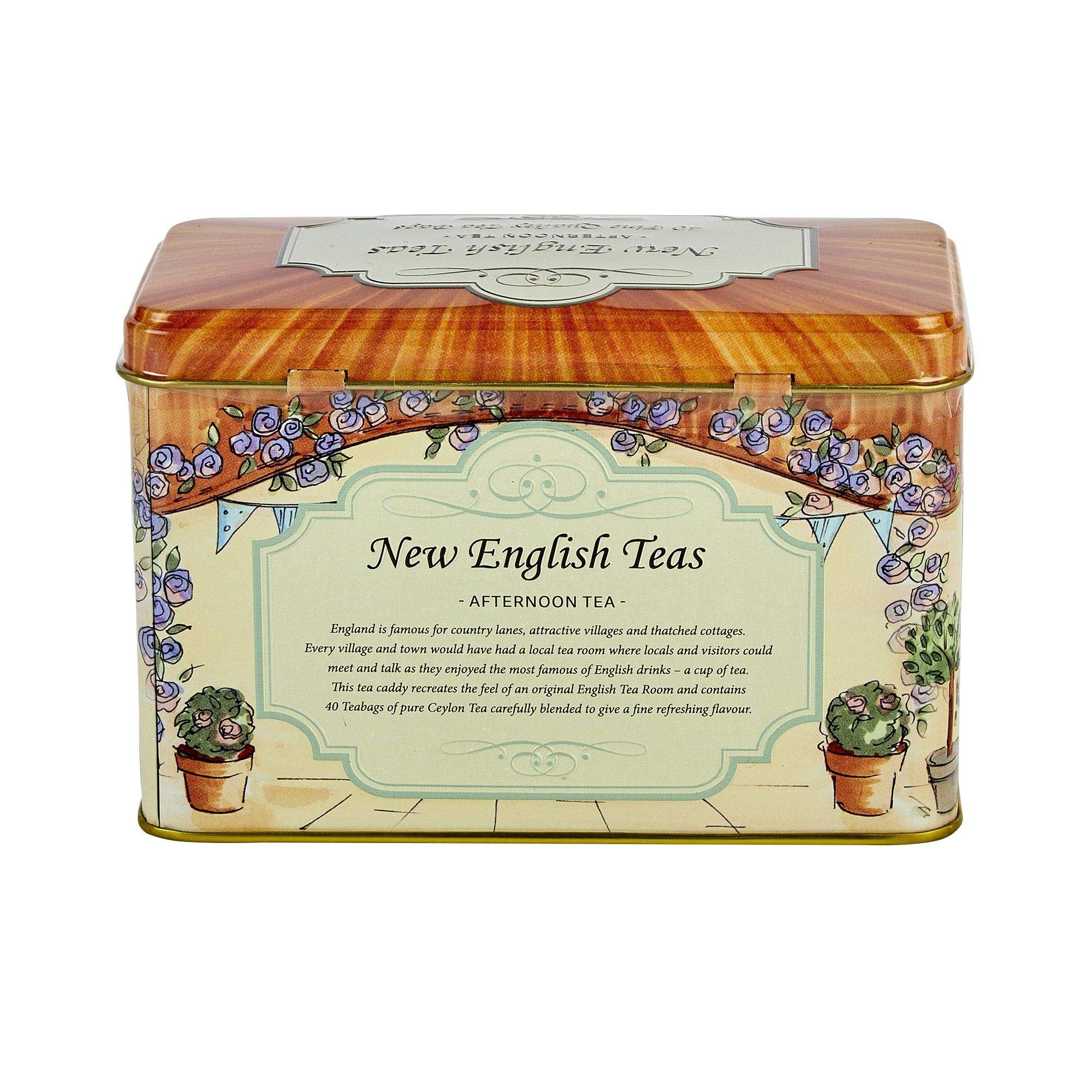 New English Teas Traditional English Tea Room Caddy with 40 Afternoon Teabags 4