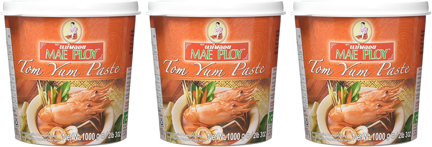 Mae Ploy Tom Yam Paste 1 kg - Authentic Thai Red Curry Paste for Spicy Soups and Stir-Fries 4
