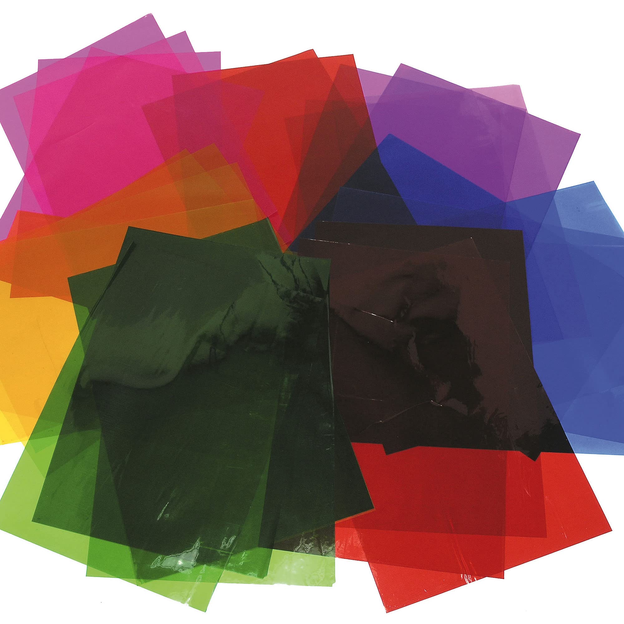 Baker Ross Cellophane Sheets for Art & Craft, Collage, Wrapping | A4 Assorted Pack of 36