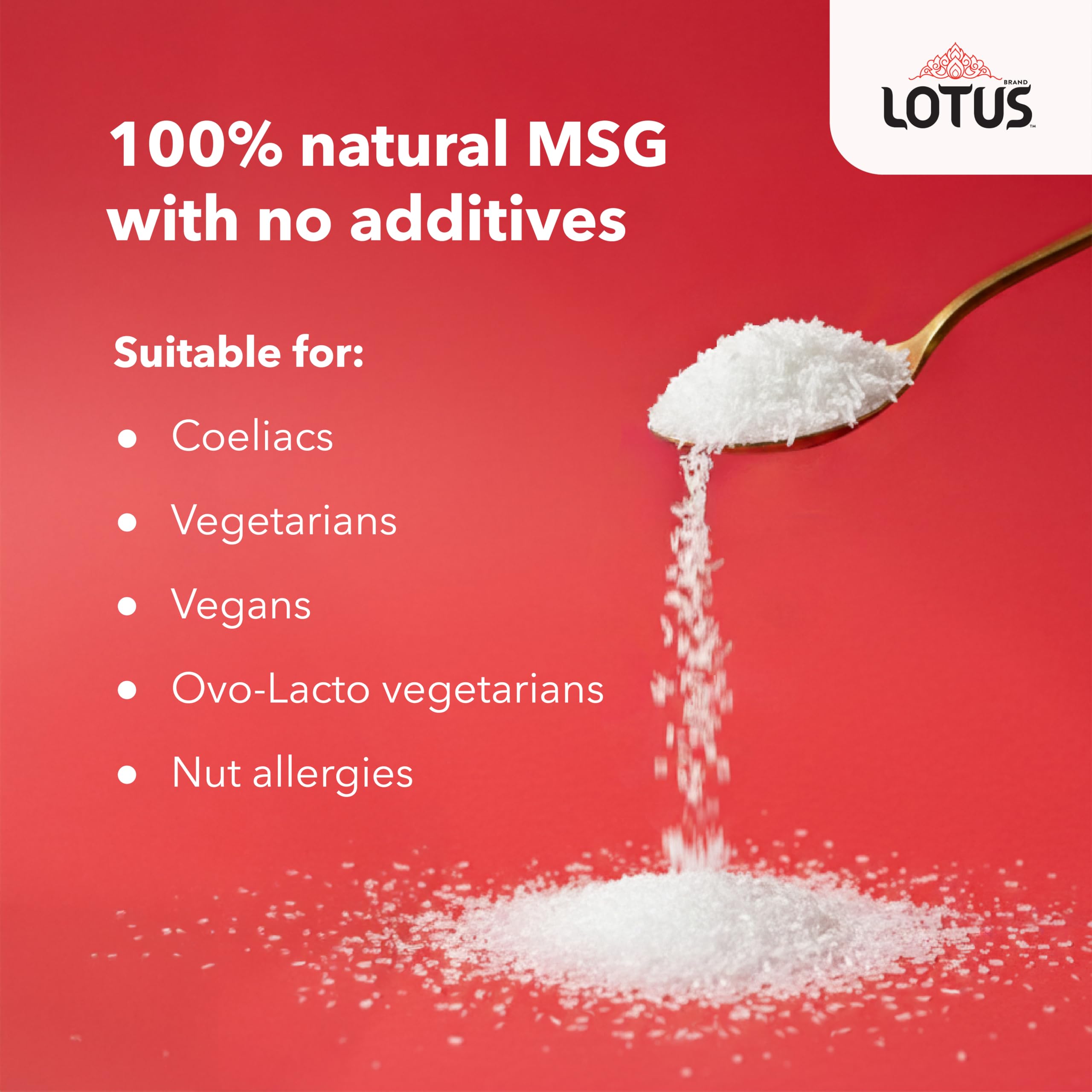LOTUS BRAND MSG Flavour Enhancer - Enhances Natural Flavors | 100g Powder | Gluten-Free 2