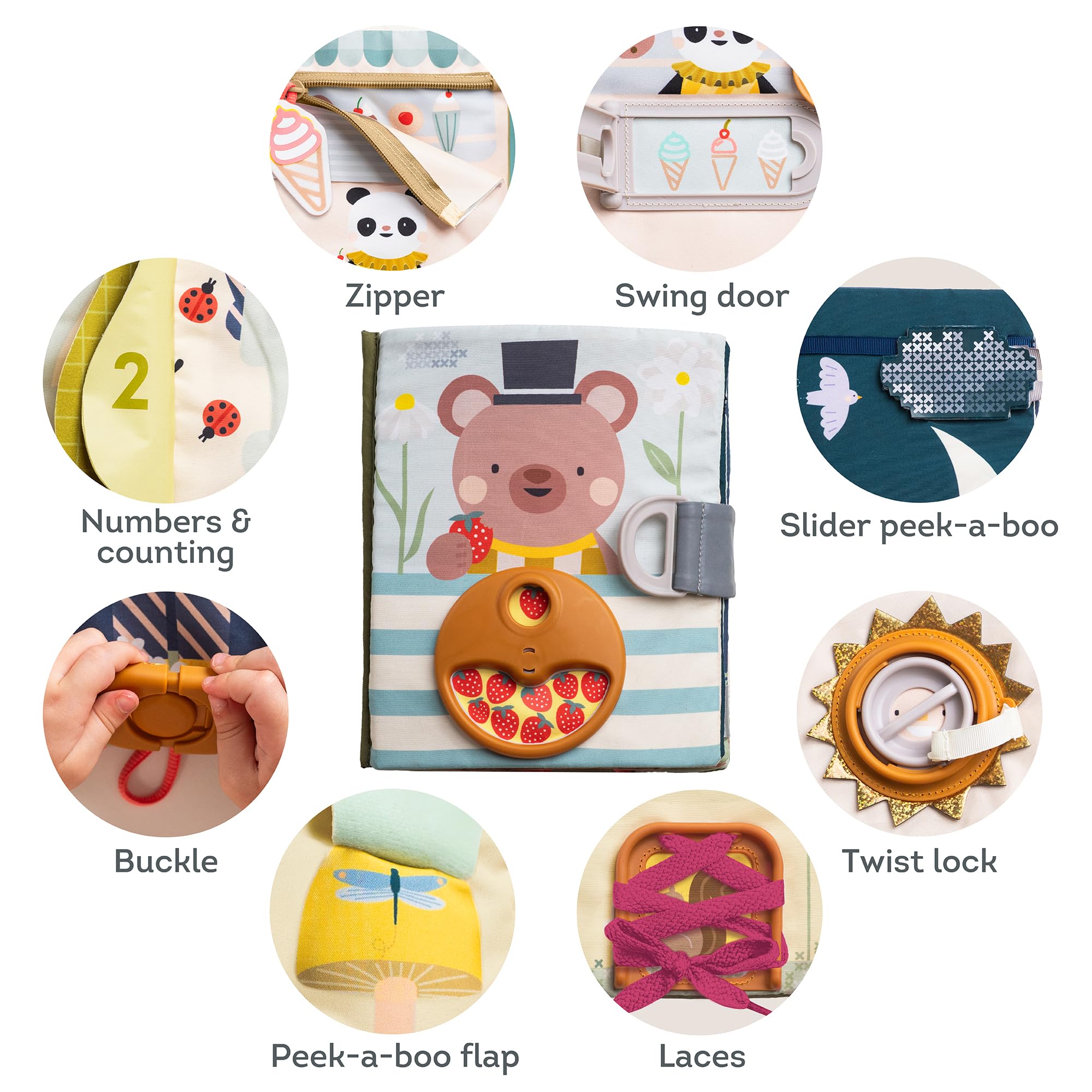 Taf Toys Fantasy Busy Book - 15 Montessori Activities for Toddlers 18m+ 5