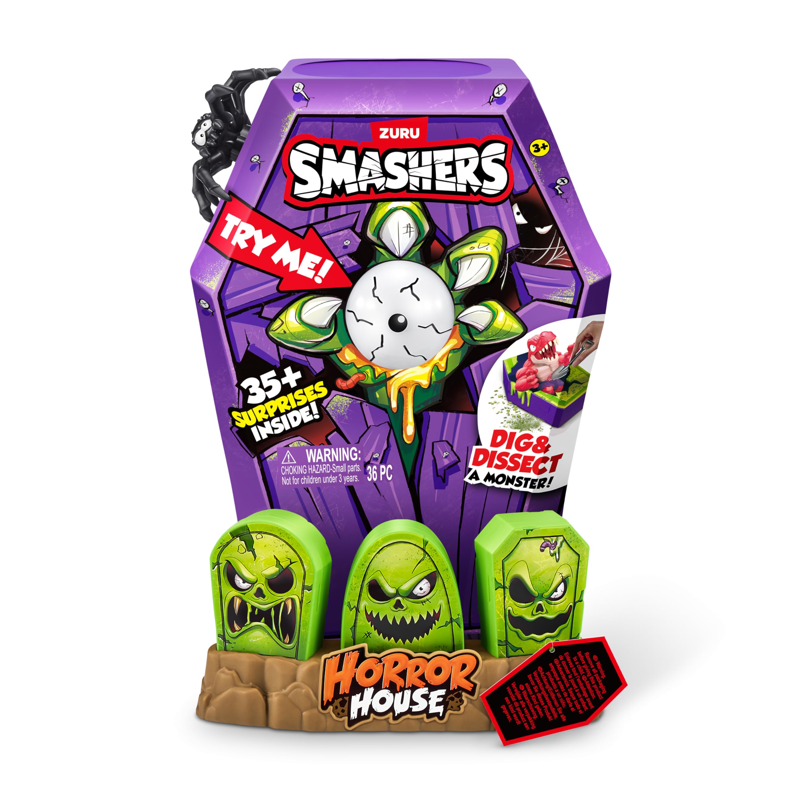 Smashers Mega Horror House (Zombie Rex) by ZURU - Interactive Dig & Dissect Playset for Kids 10