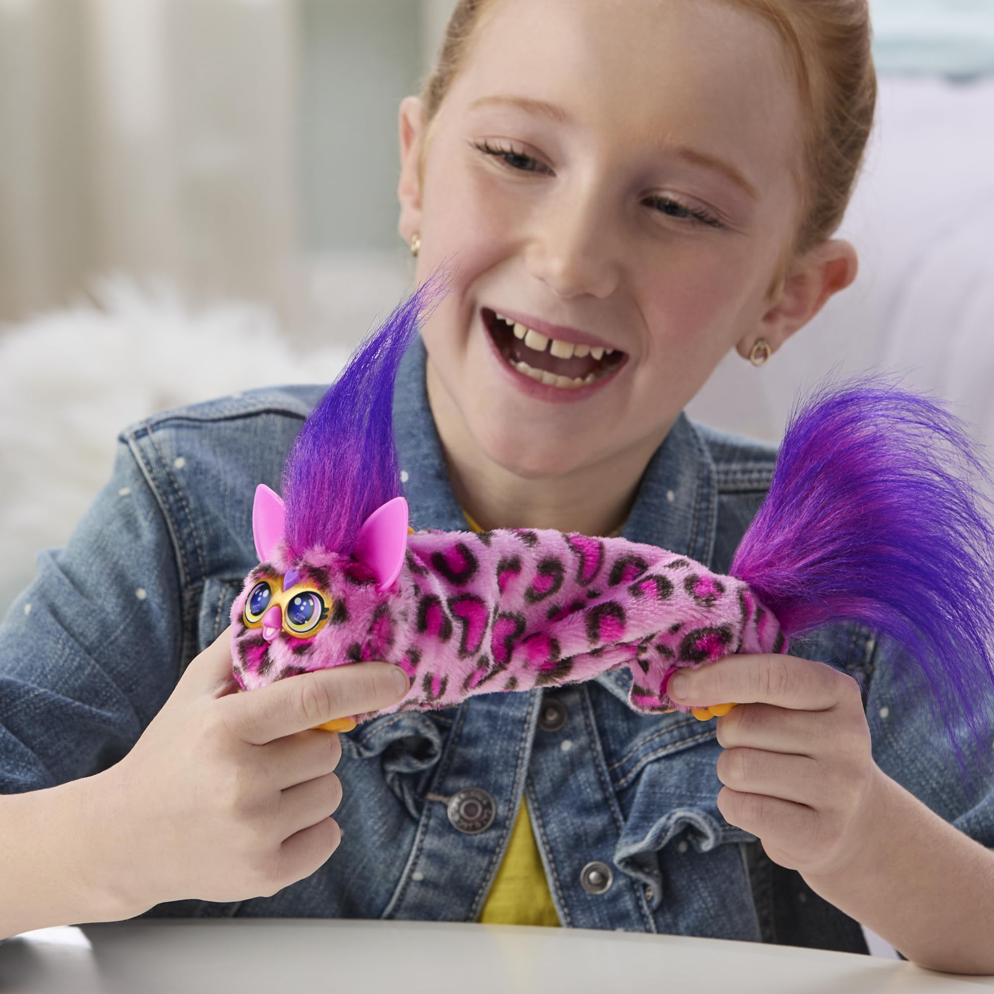 Furby Kitt-Ee-Luv Pink Cheetah Print Interactive Plush Toy with Music & Sound Effects 4