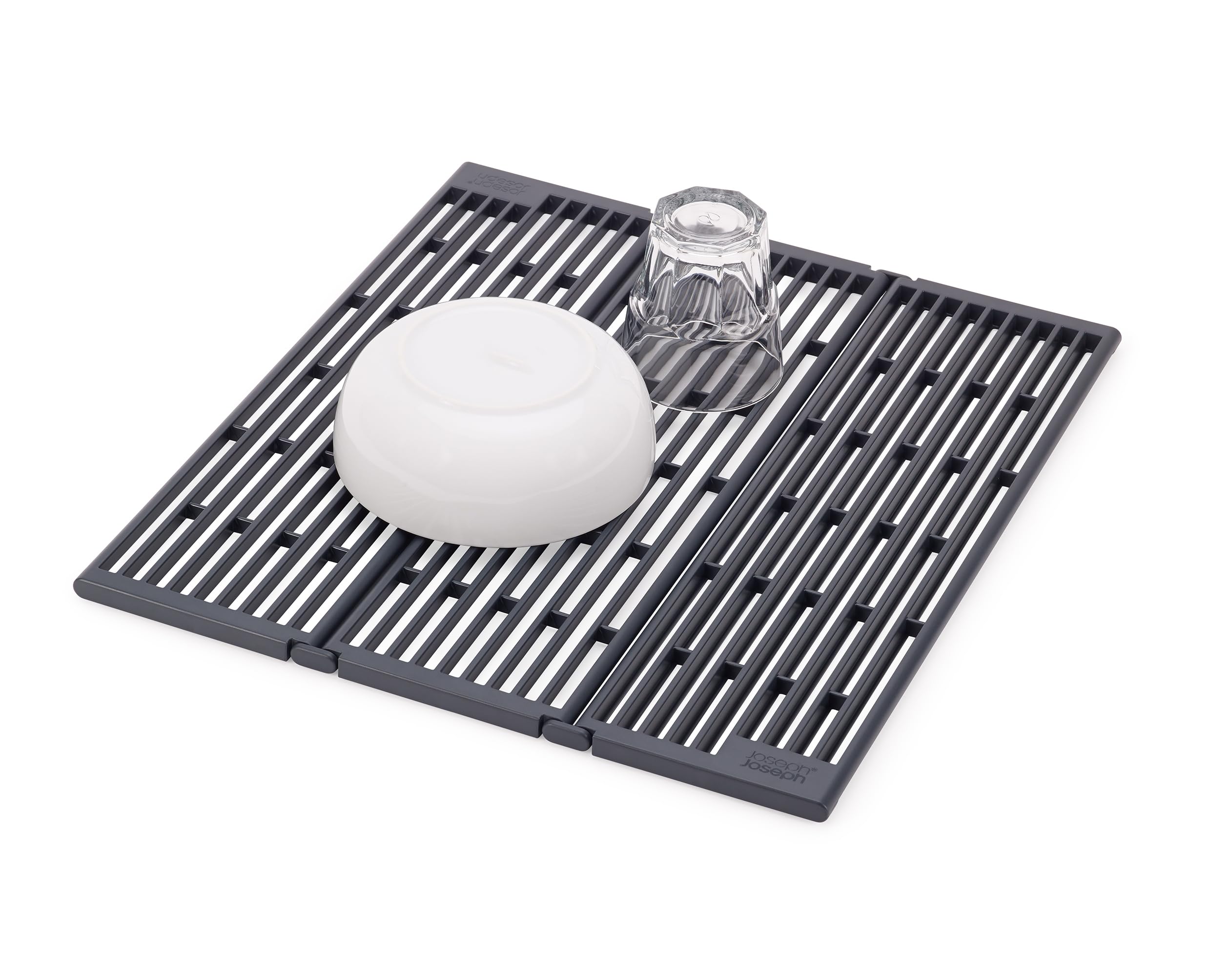 Joseph Joseph Platform Folding Over Sink Drainer | Fits Across Sink | Anthracite