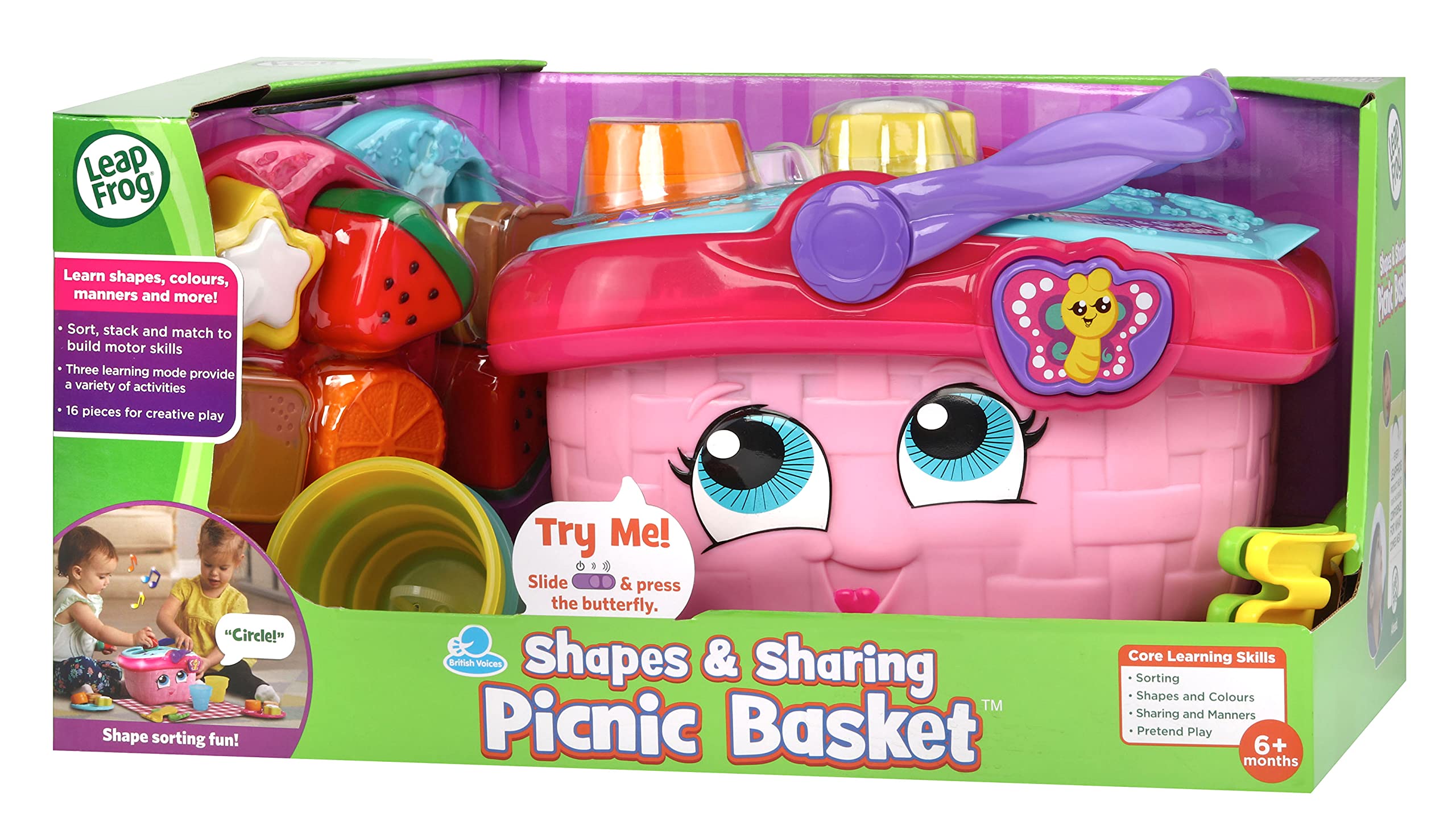 LeapFrog Shapes & Sharing Picnic Basket - Interactive Educational Toy for Ages 6-36 Months 7