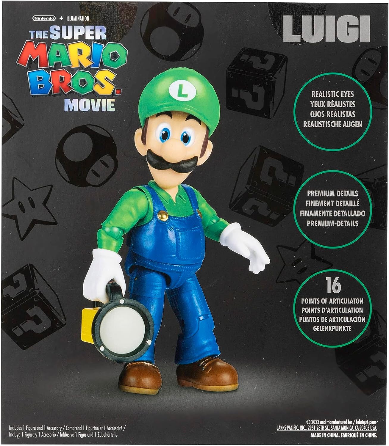 The Super Mario Bros. Movie - 5" Luigi Action Figure with Flashlight Accessory 16