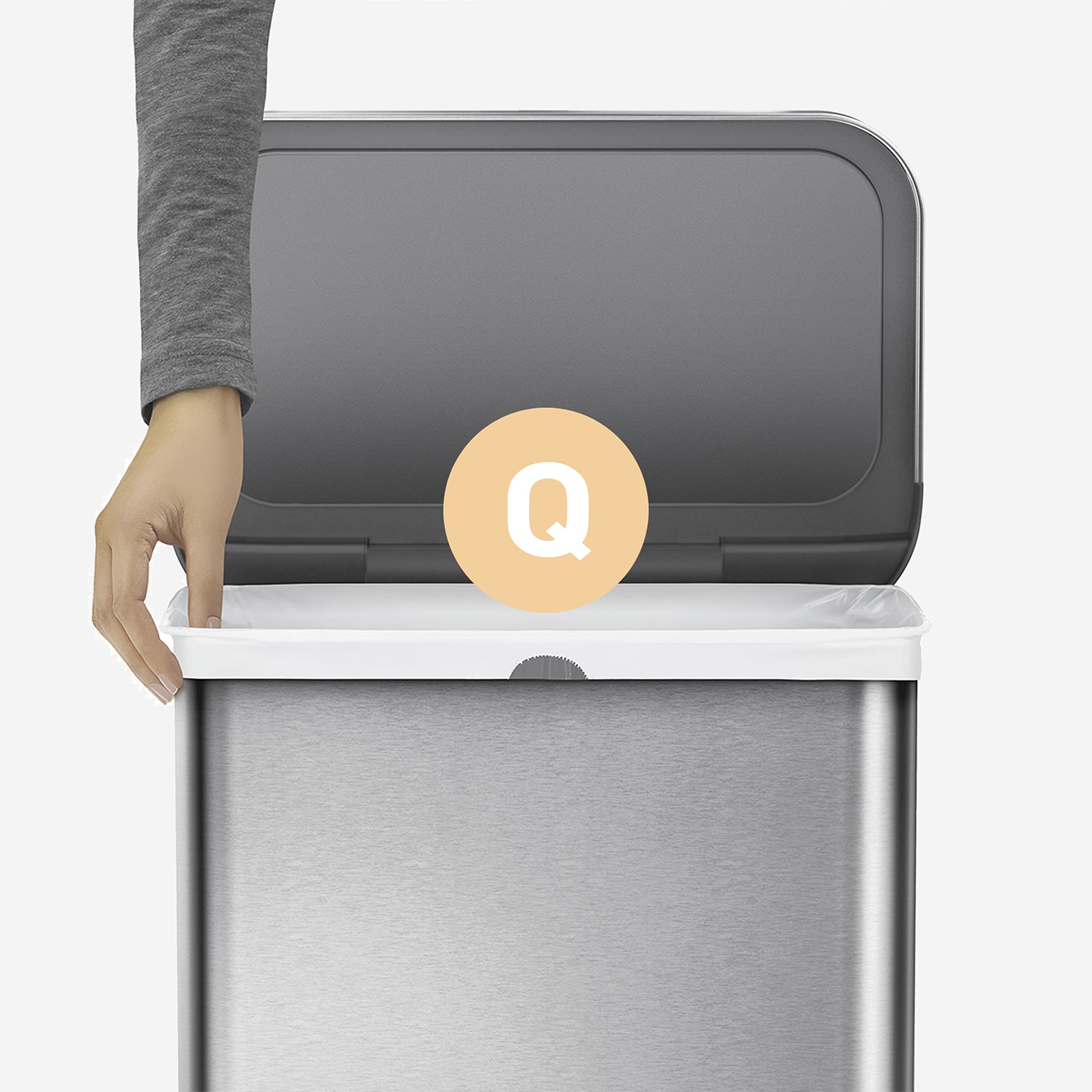 simplehuman Code Q Custom Fit Bin Liners, White Plastic (Pack of 20) 6