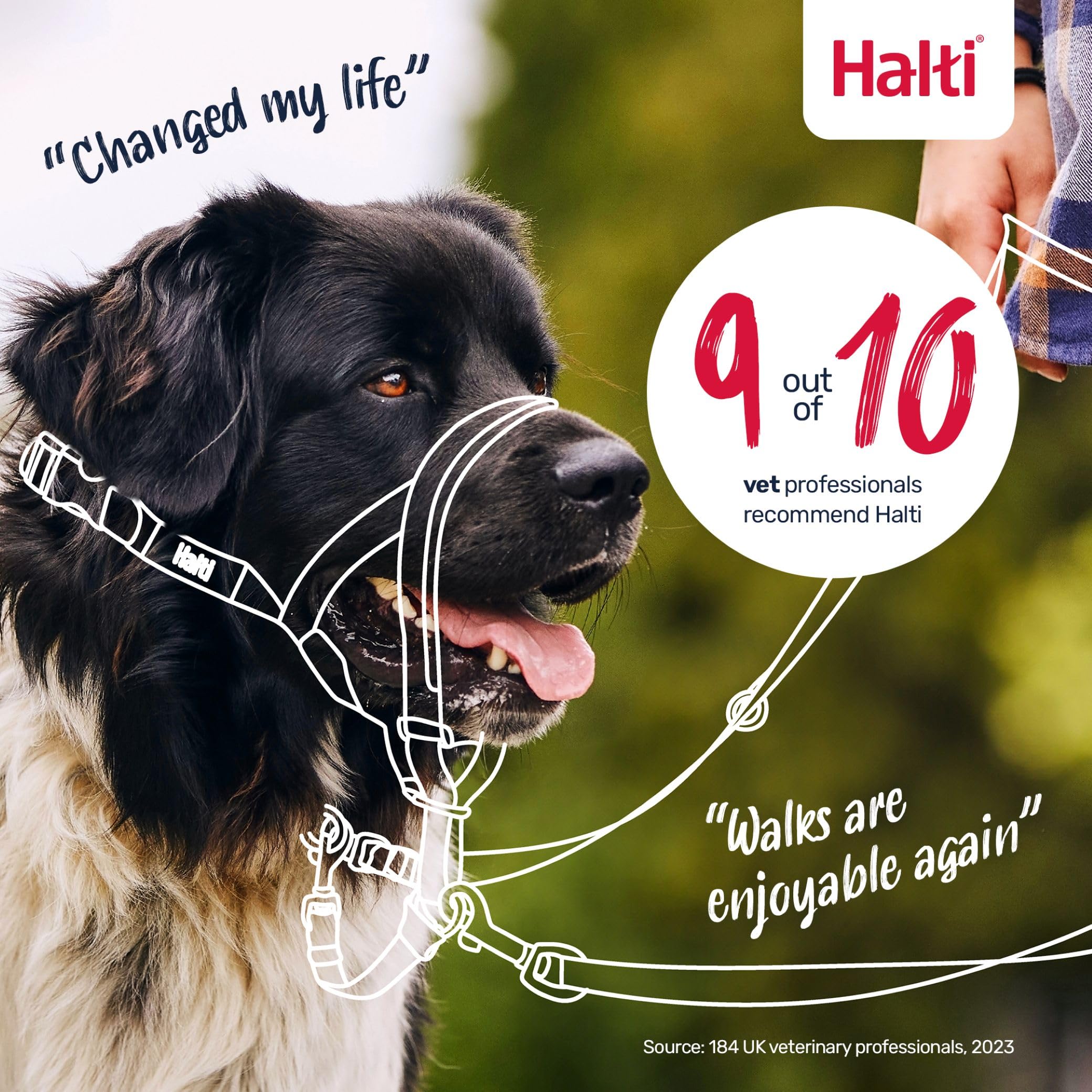 Halti Headcollar - Stop Pulling | Size 2 | Desert Sand | Reflective 6