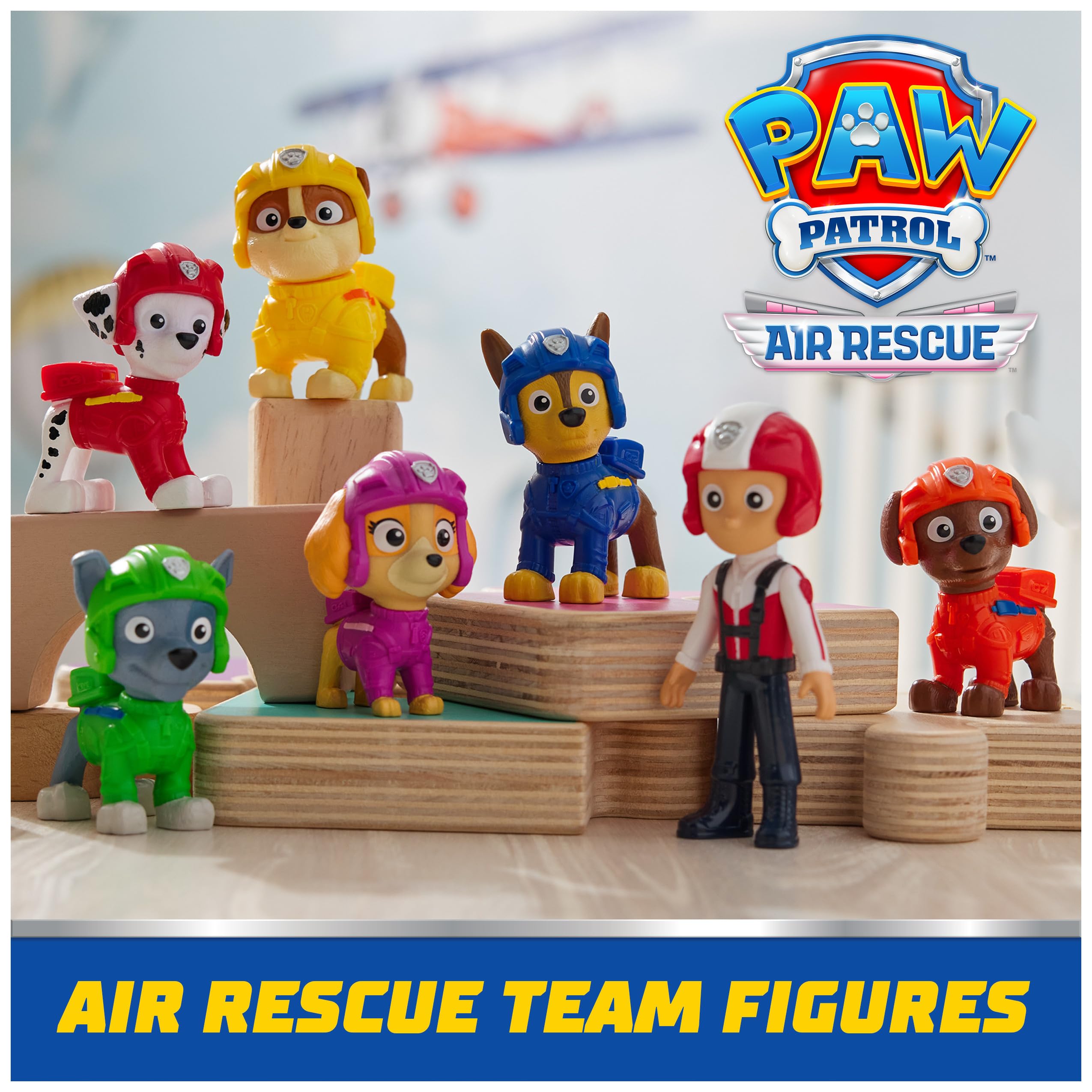 Paw Patrol Air Rescue Toy Figures Gift Pack - 7 Collectible Action Figures for Kids 6