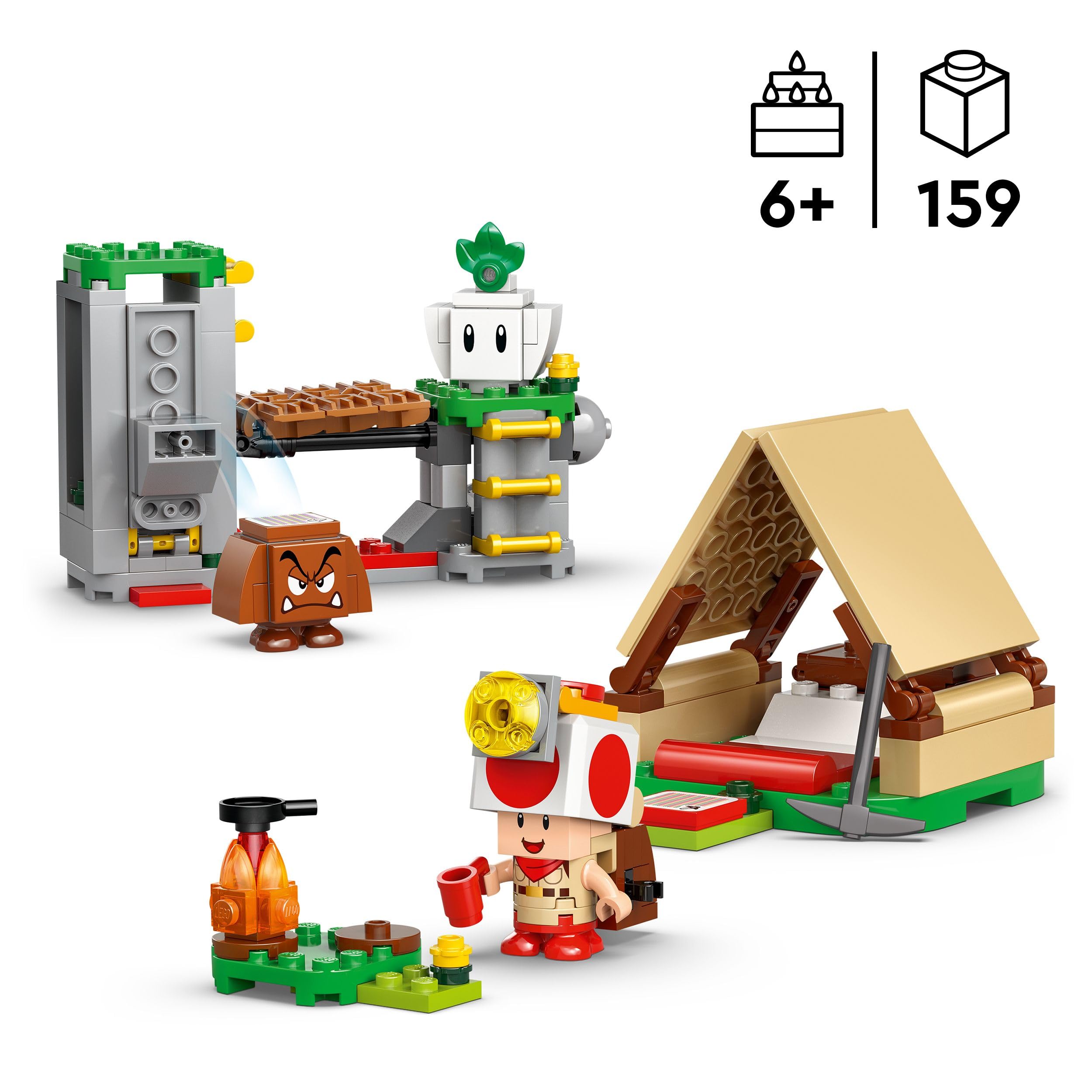 LEGO Super Mario Captain Toad's Camp - Interactive Building Set with 3 Figures for Kids 6+ 6