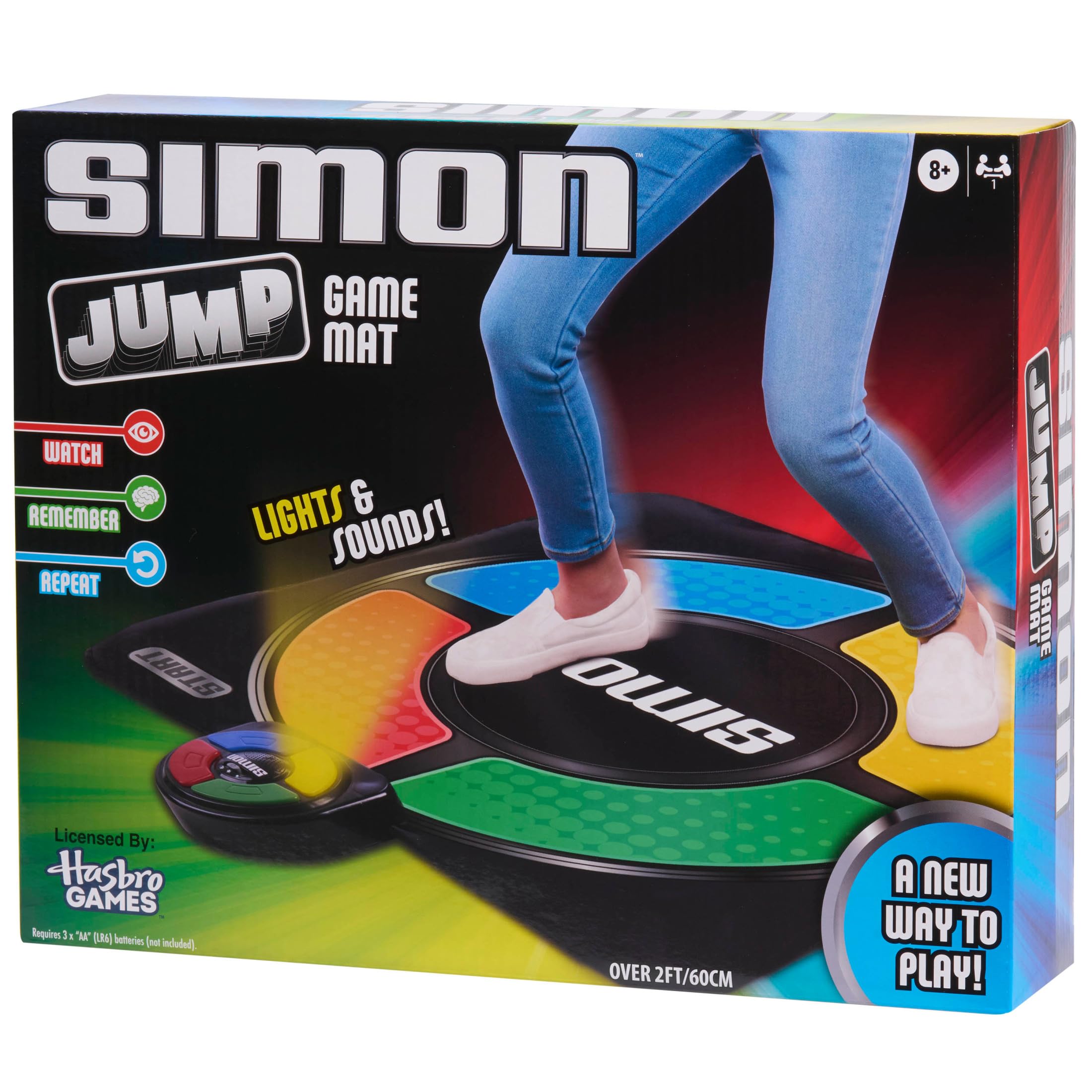 Just Play Hasbro Simon Jump Electronic Game Mat for Ages 8+ | Multicolor Plastic 7