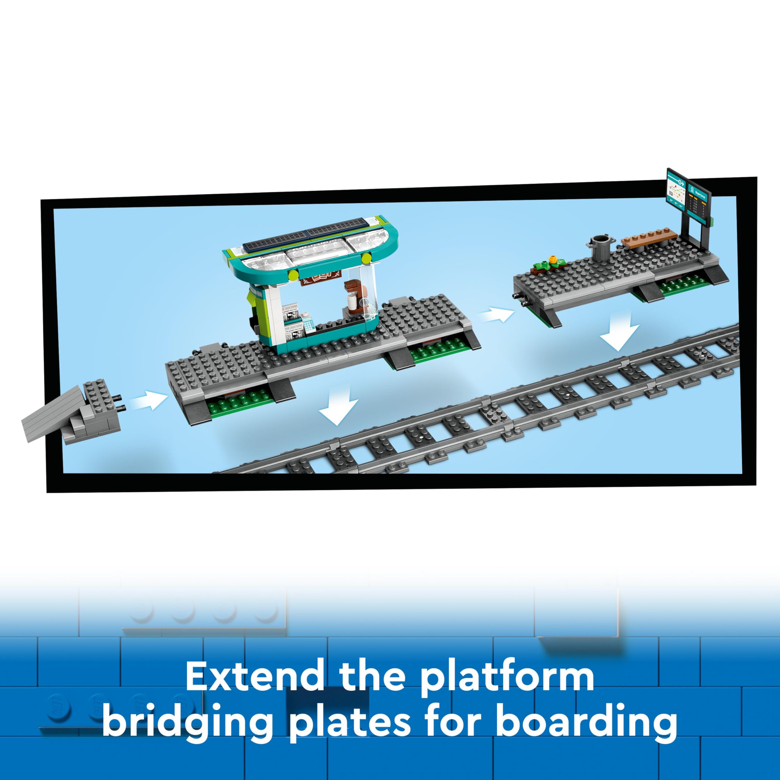 LEGO City Downtown Tram and Station Building Toy Set - 811-Piece Playset for Ages 7+ 9