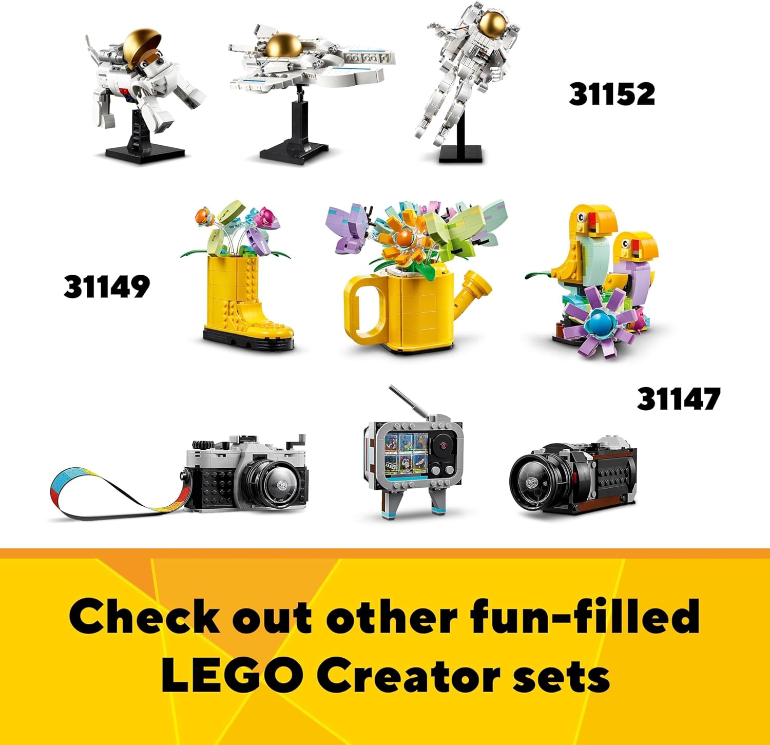 LEGO Creator 3in1 Retro Roller Skate to Mini Skateboard to Boom Box Radio Building Set for Kids 8+ 4