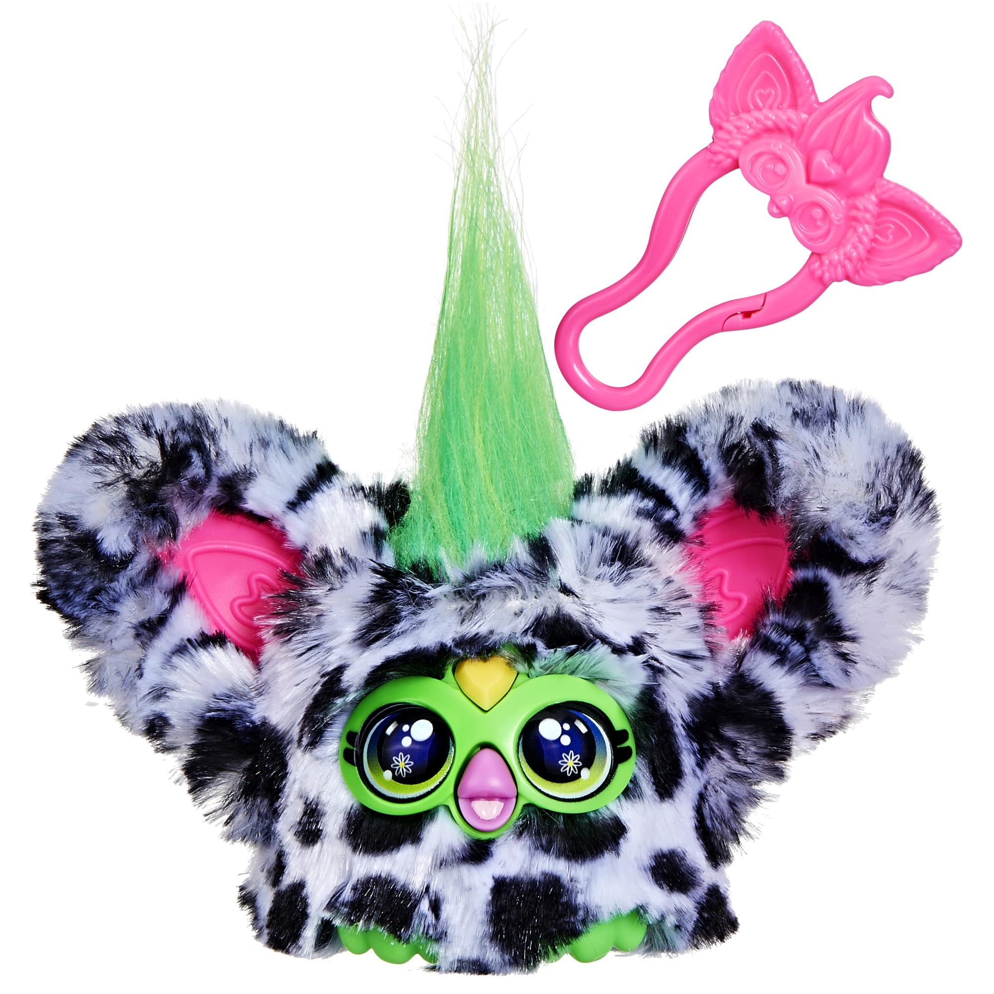 Furby Moo-Boo Interactive Plush Toy - 45+ Sounds & Music | Peekaboo Ears | 2 Keychain Clips | Ages 6+