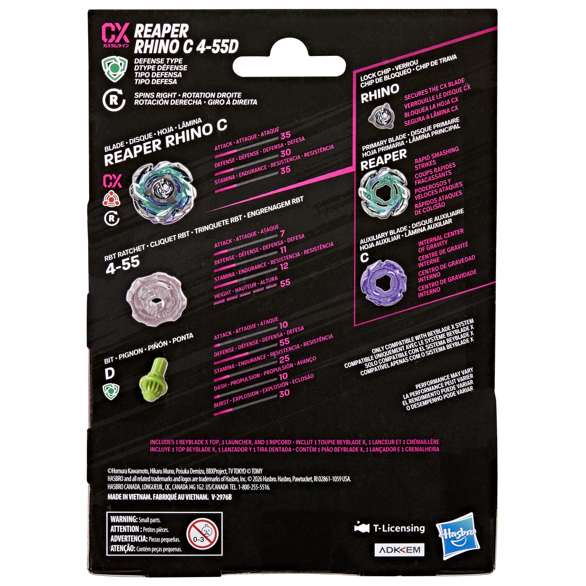 Hasbro Beyblade X Reaper Rhino C 4-55D CX Starter Pack | Right-Spin Defense Type | Ages 8+ 7