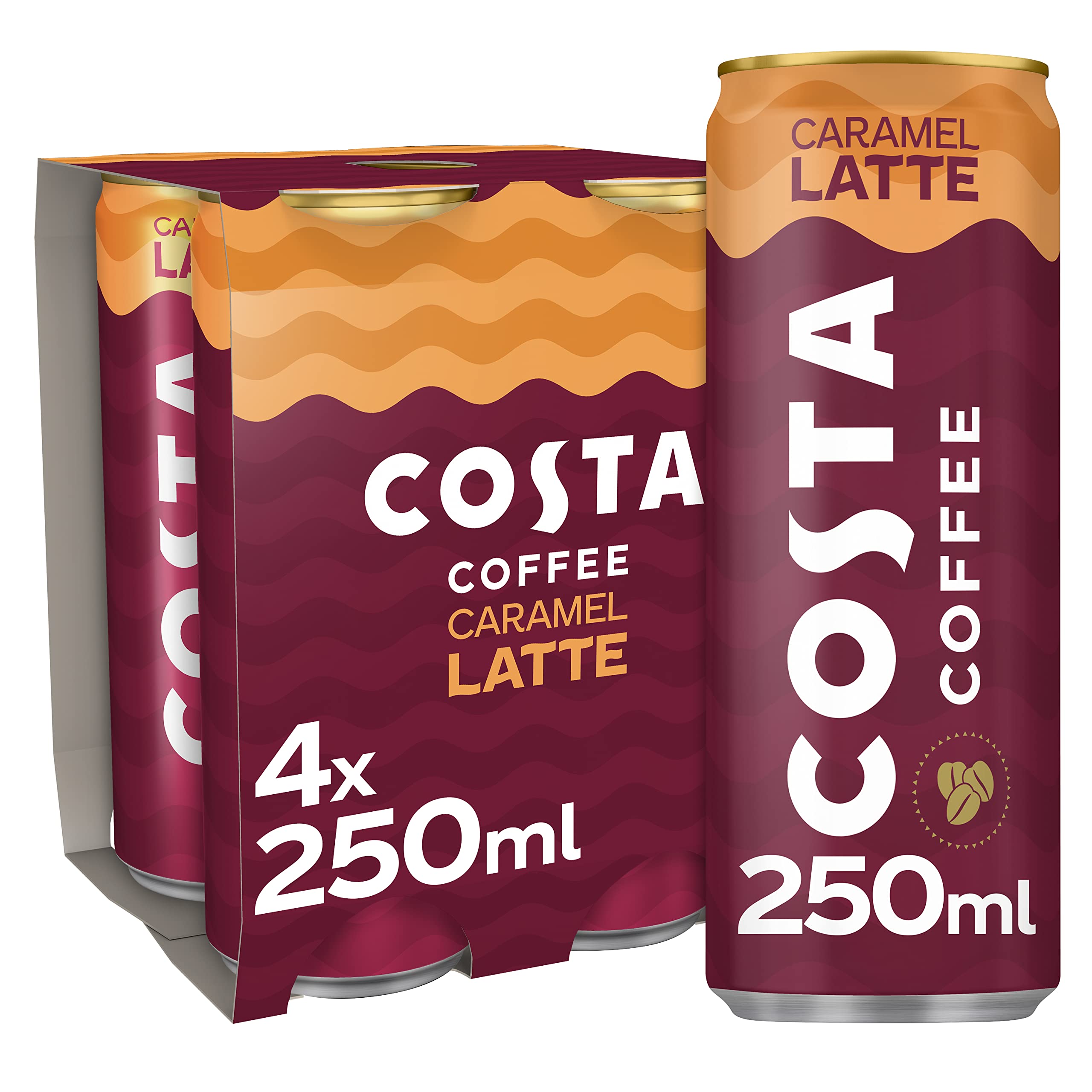 Costa Coffee - Caramel Latte Ready to Drink 4 x 250 ml