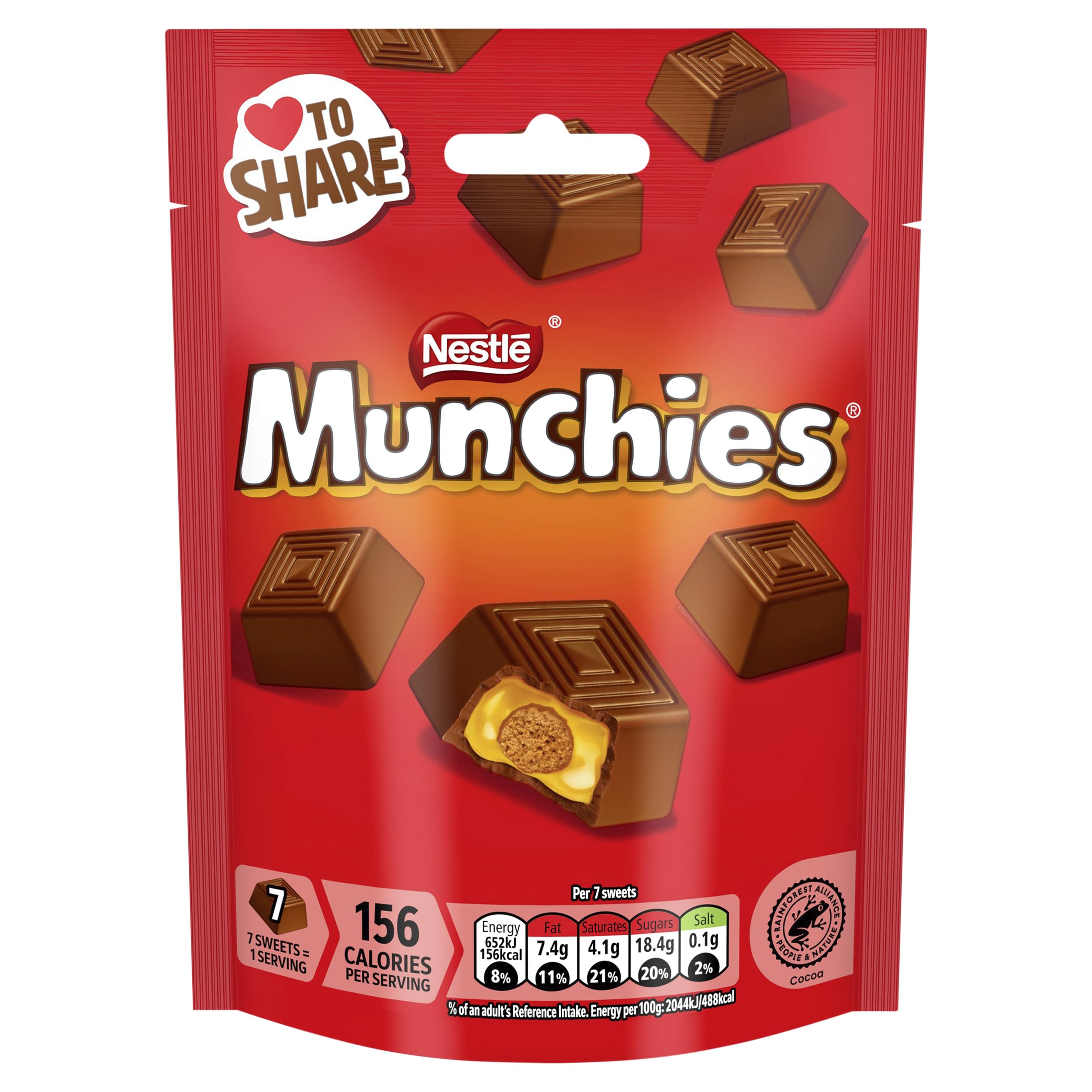 Munchies Milk Chocolate Caramel & Biscuit Sharing Bag | 8 x 104 g 1