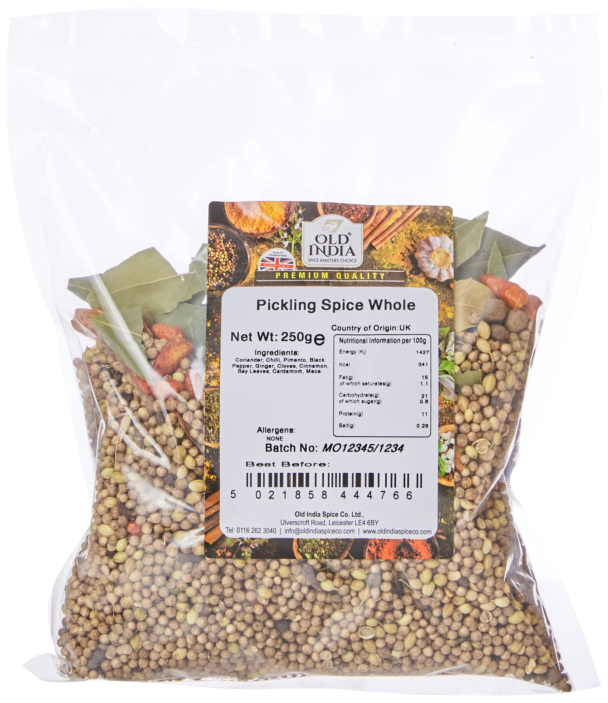 Old India Pickling Spice Whole - 250g Natural Additive Free Mixed Spice Blend 1