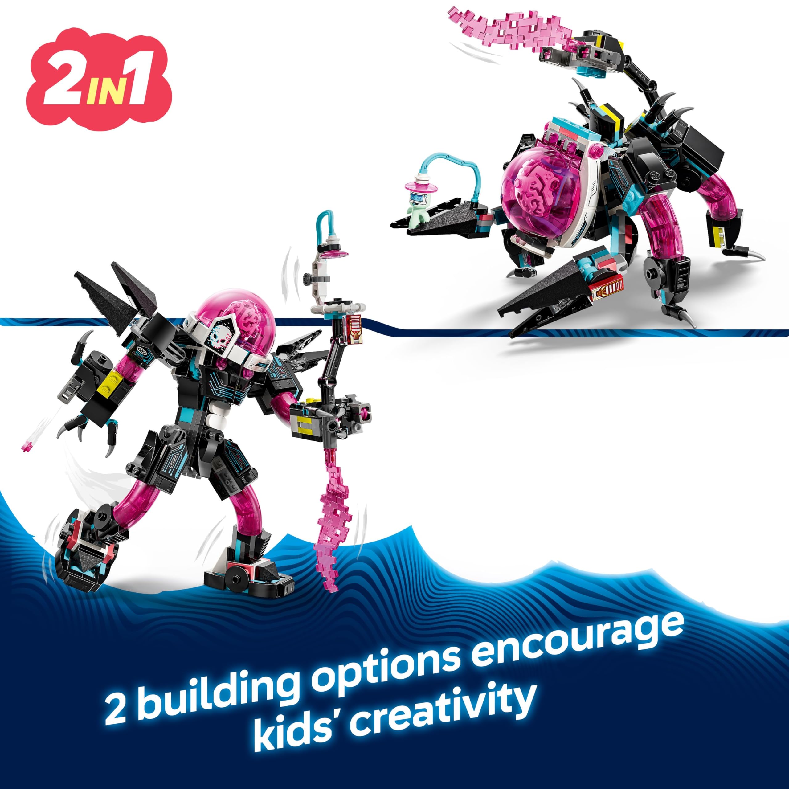 LEGO DREAMZzz 2in1 Mateo vs. Cyber Brain Mech - Rebuildable Robot Playset for 8+ 3