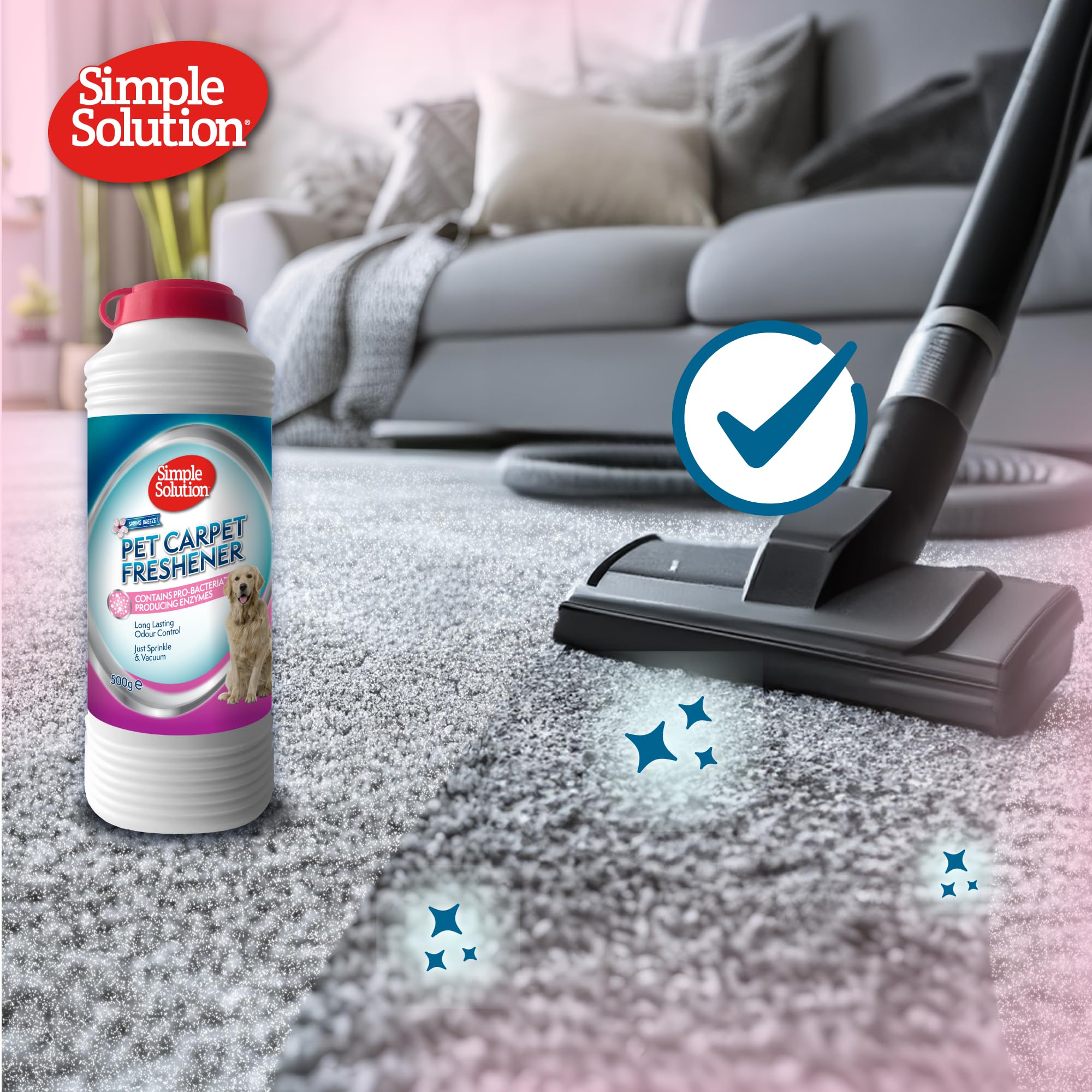 Simple Solution Pet Carpet Freshener with Enzymatic Cleaning Granules - 500g 3