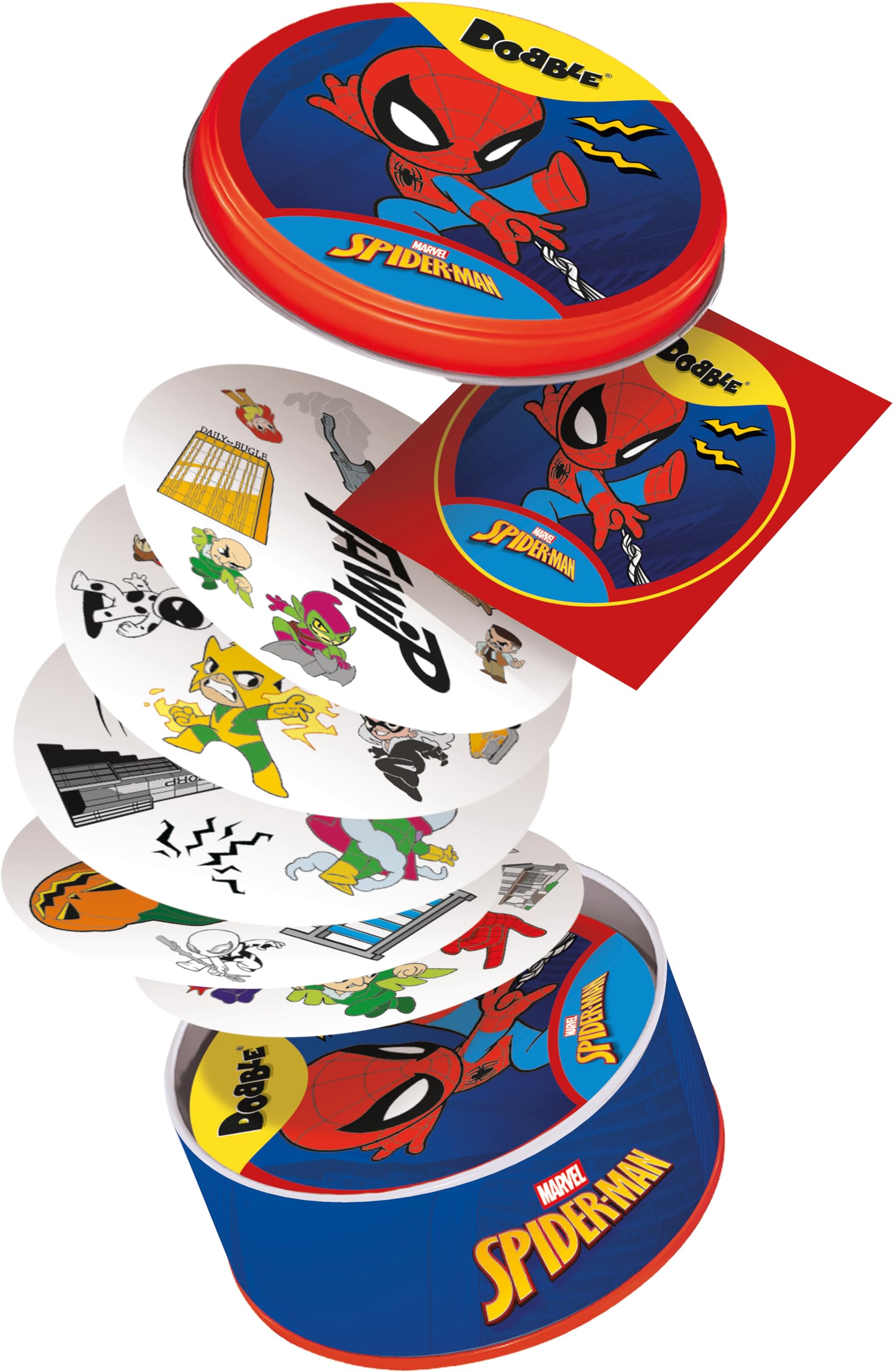 Asmodee Dobble Spiderman Family Card Game | Ages 6+ | 2-8 Players | 15+ Min 4