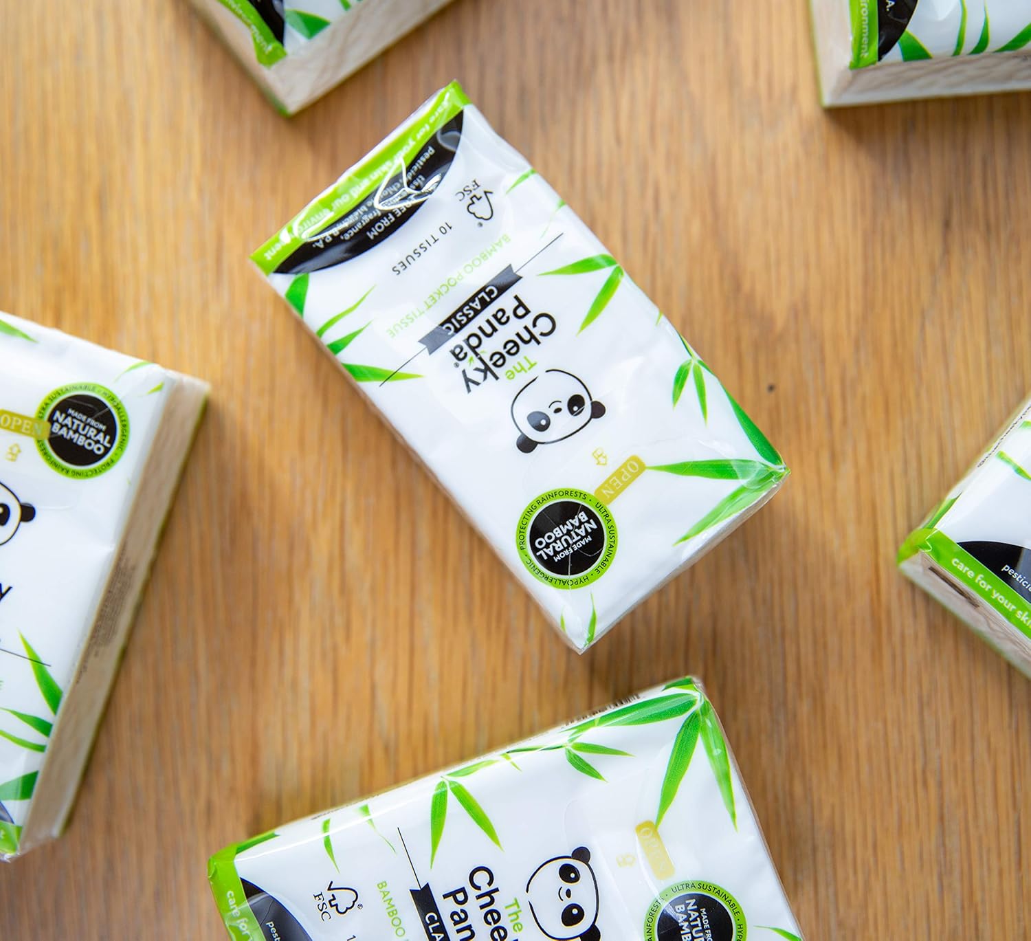 The Cheeky Panda - Bamboo Pocket Tissues Bulk Box (96 Packs, 10 Tissues per Pack) 5