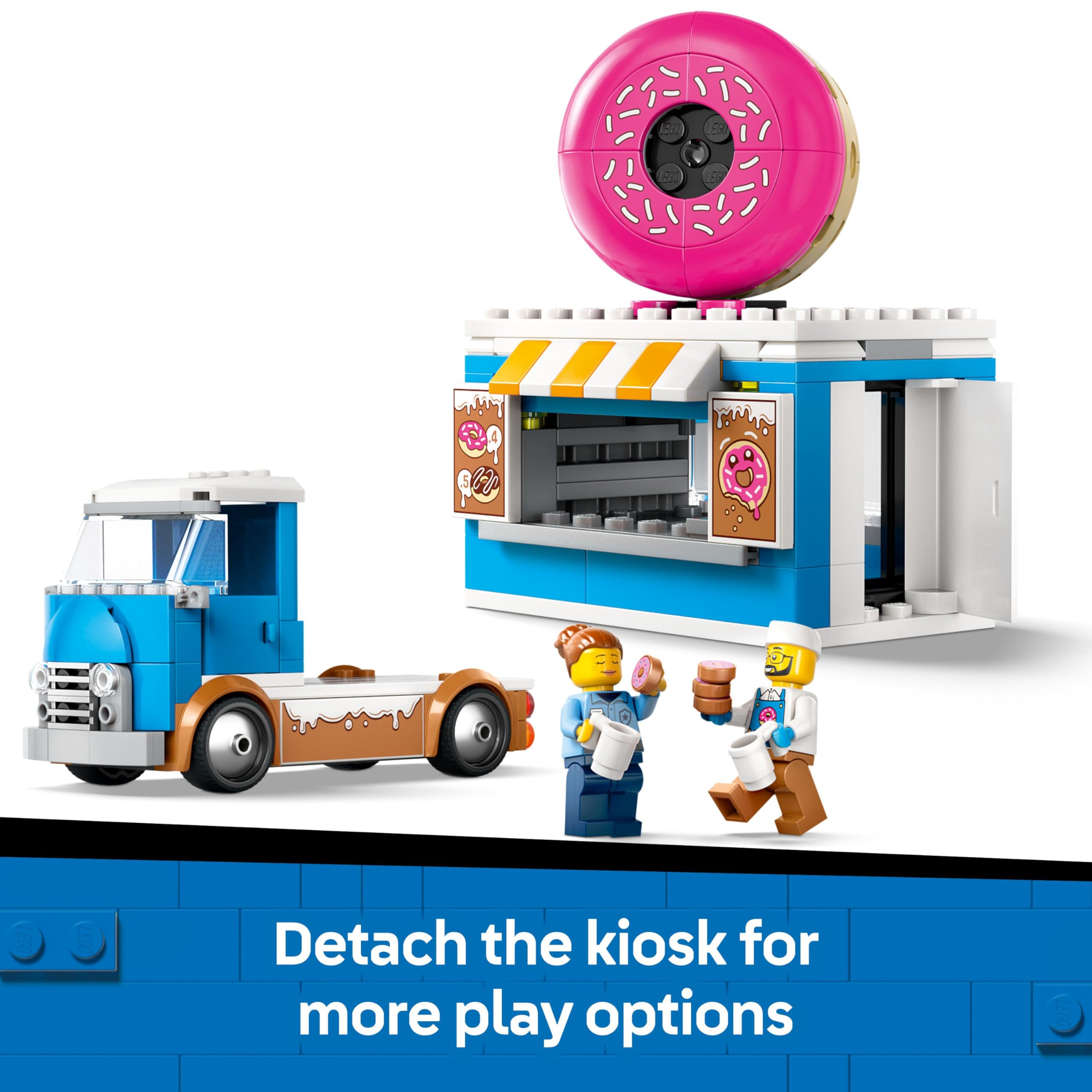 LEGO City Donut Truck Toy with 2 Minifigures - Building Set for 5+ Year Olds 10