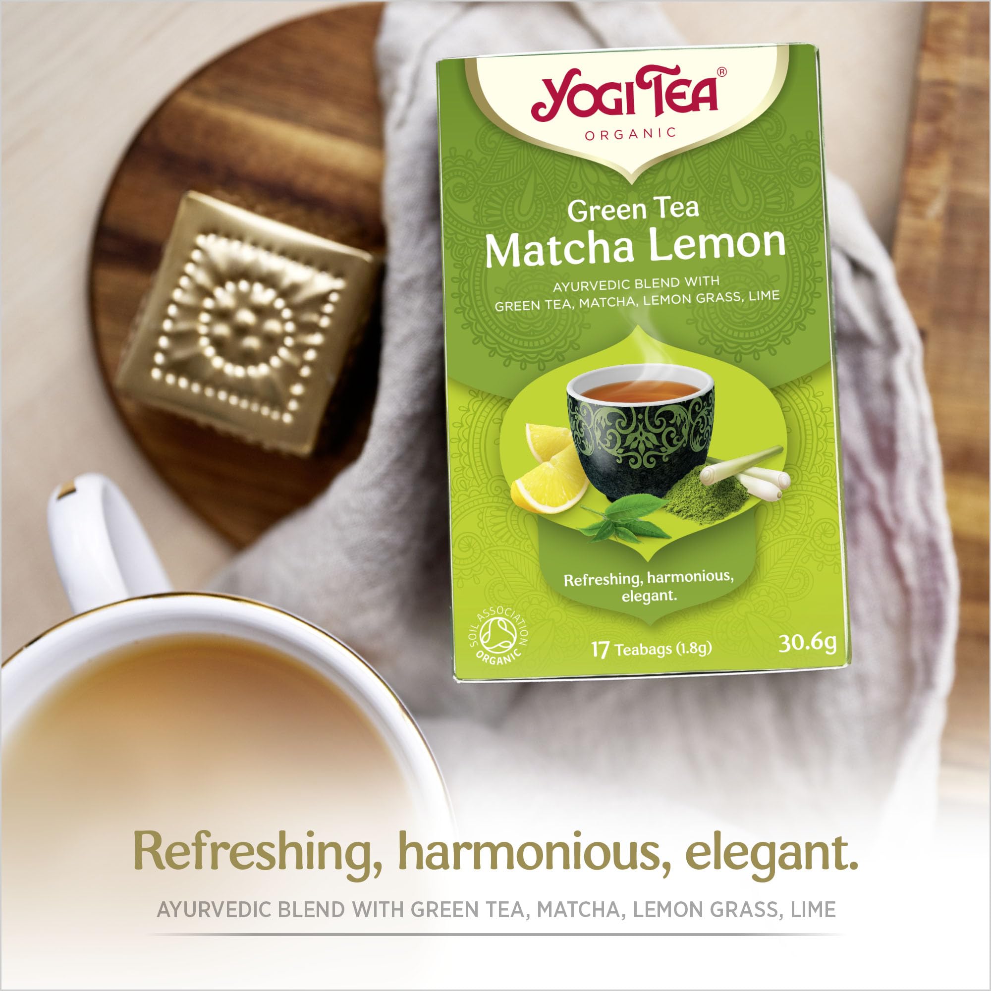 YOGI TEA - Matcha Lemon Organic Green Herbal Tea, 102 Tea Bags (6 x 17) 6