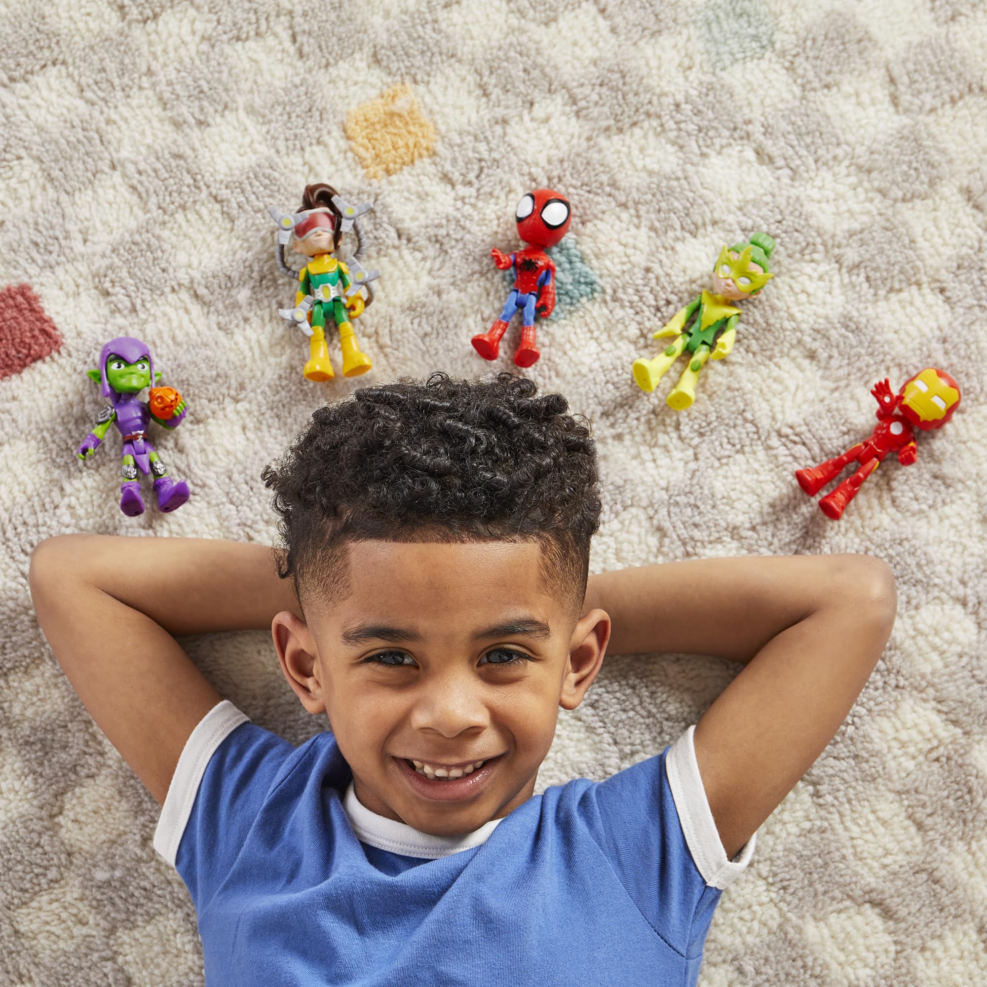 Marvel Spidey and His Amazing Friends Friends & Foes Pack - 5-Pack Poseable Action Figures for Kids 7